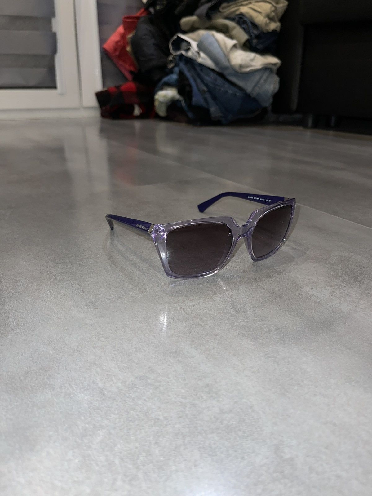 Emporio Armani Emporio Armani EA4026 5071/8H Violet Sunglasses Size ONE SIZE - 3 Thumbnail