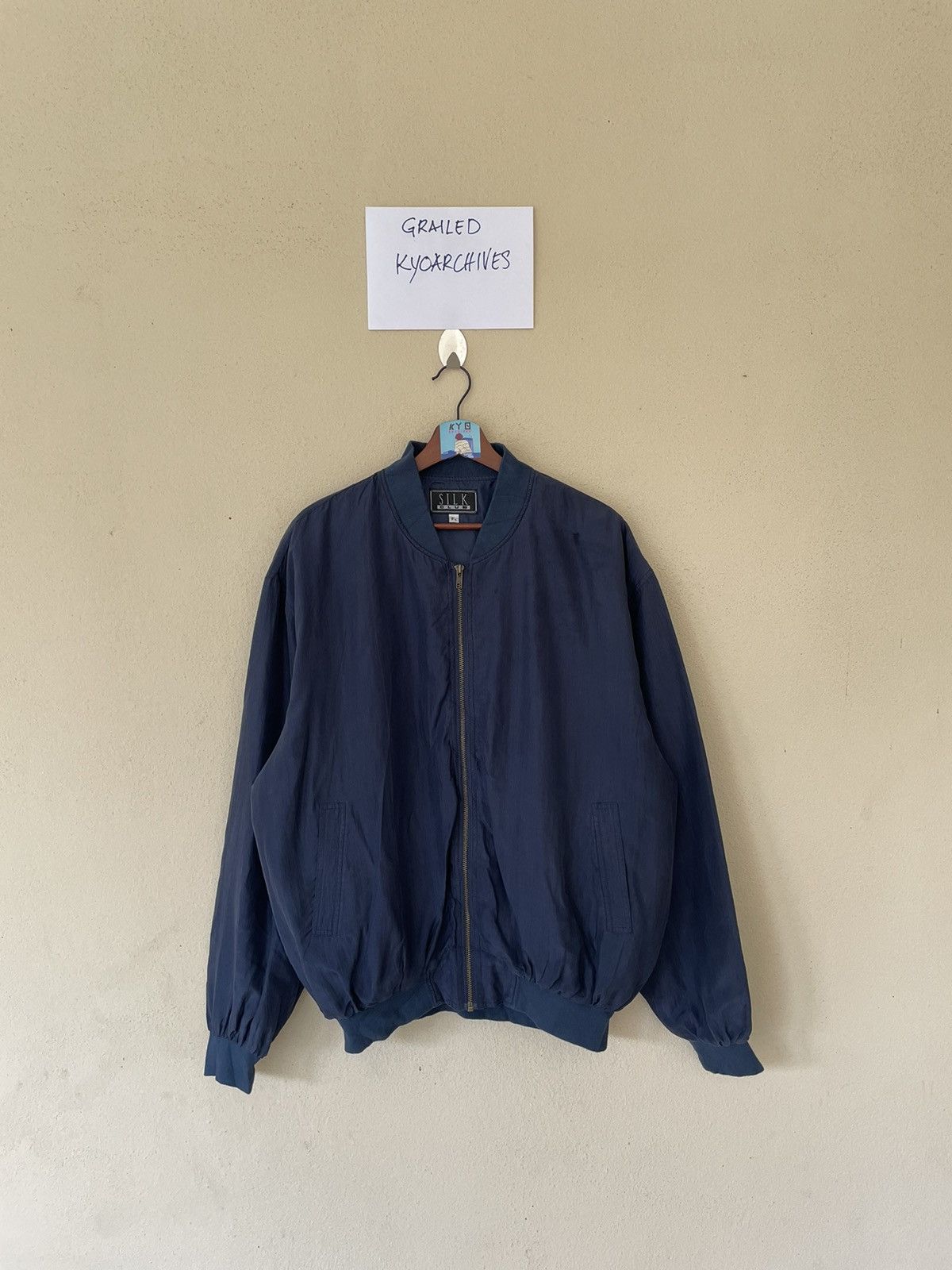image of Sik Silk x Vintage Silk Club Bombers in Old Dark Navy, Men's (Size Large)