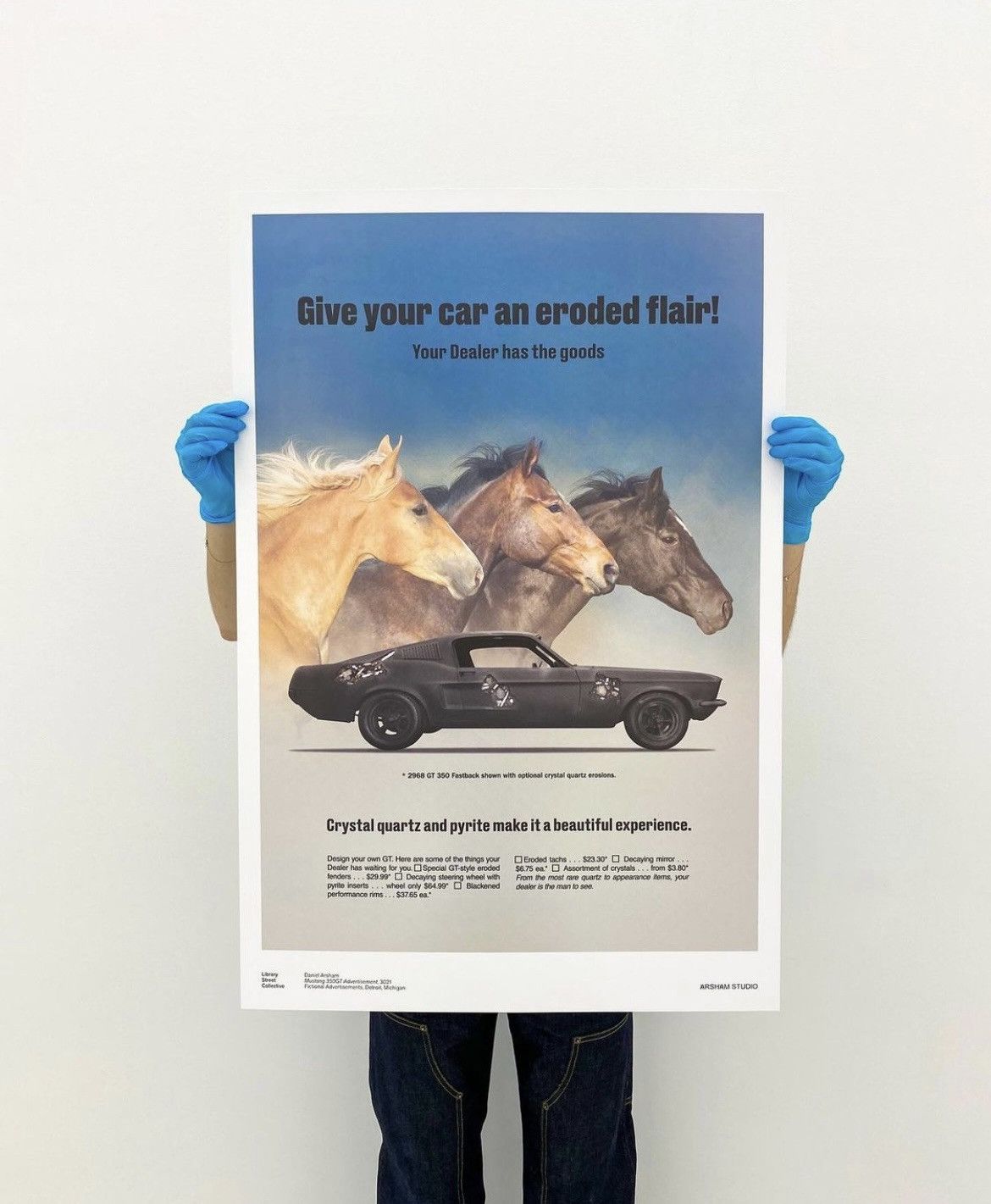 image of Daniel Arsham Mustang Gt Advertisement Poster, Men's