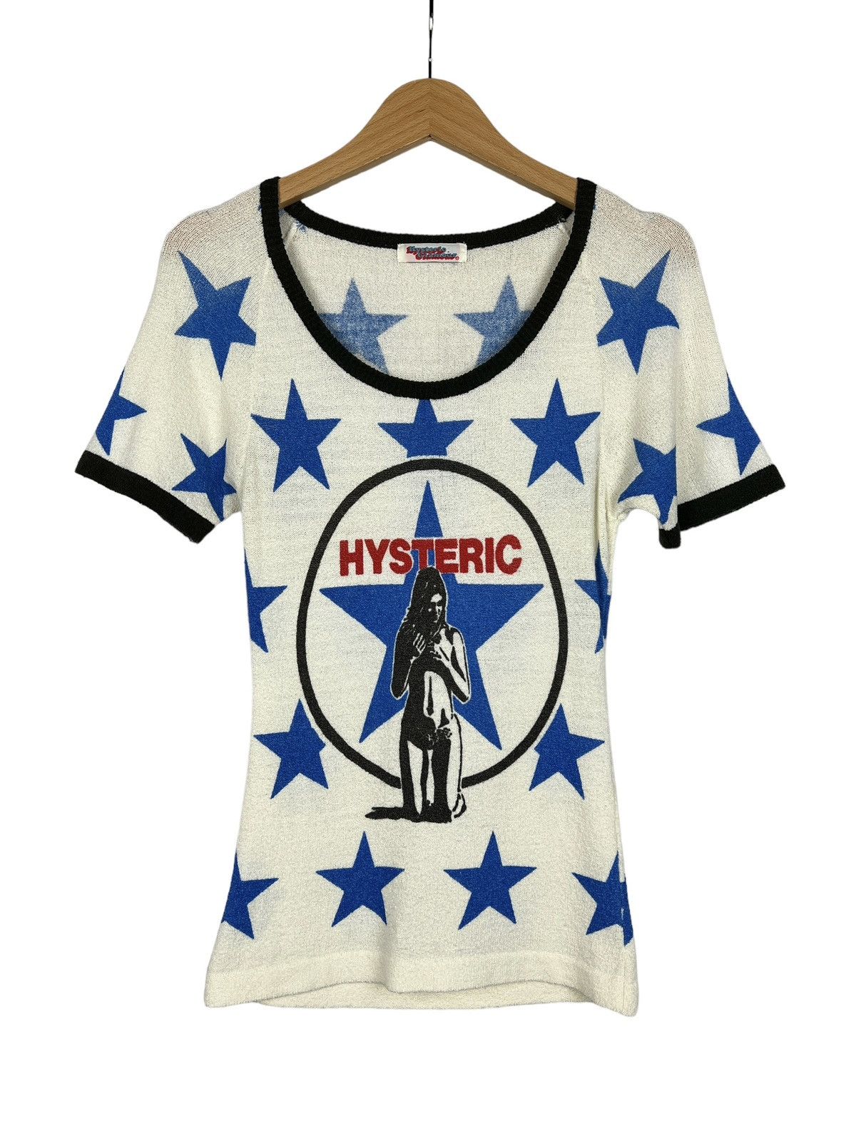 Hysteric Glamour Vintage Hysteric Glamour Wide Neck Stretchable Knit Tshirt Size XS / US 0-2 / IT 36-38 - 1 Thumbnail