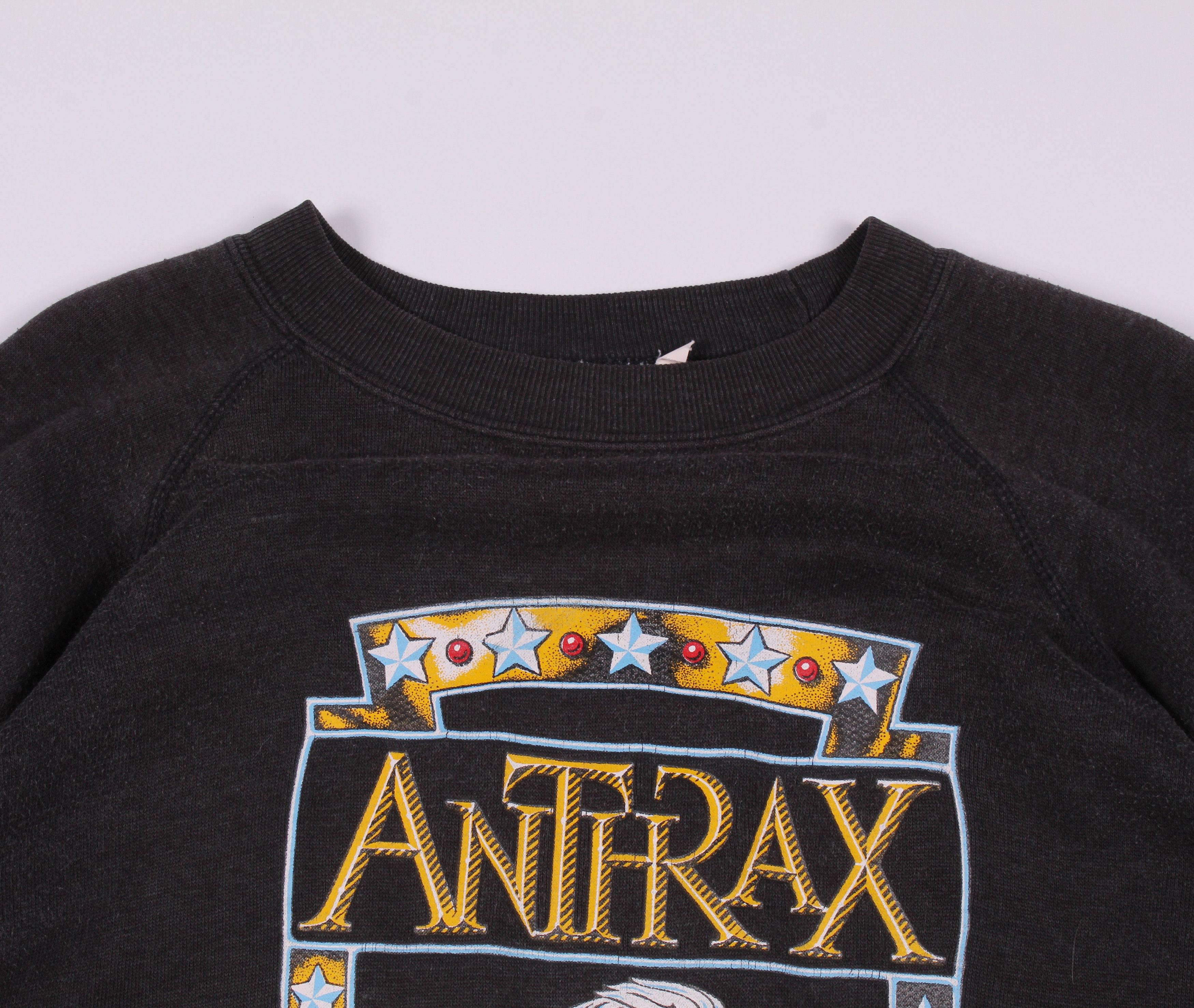 Band Tees × Vintage Vintage 80's Anthrax Sweatshirt Size US XL / EU 56 / 4 - 2 Thumbnail