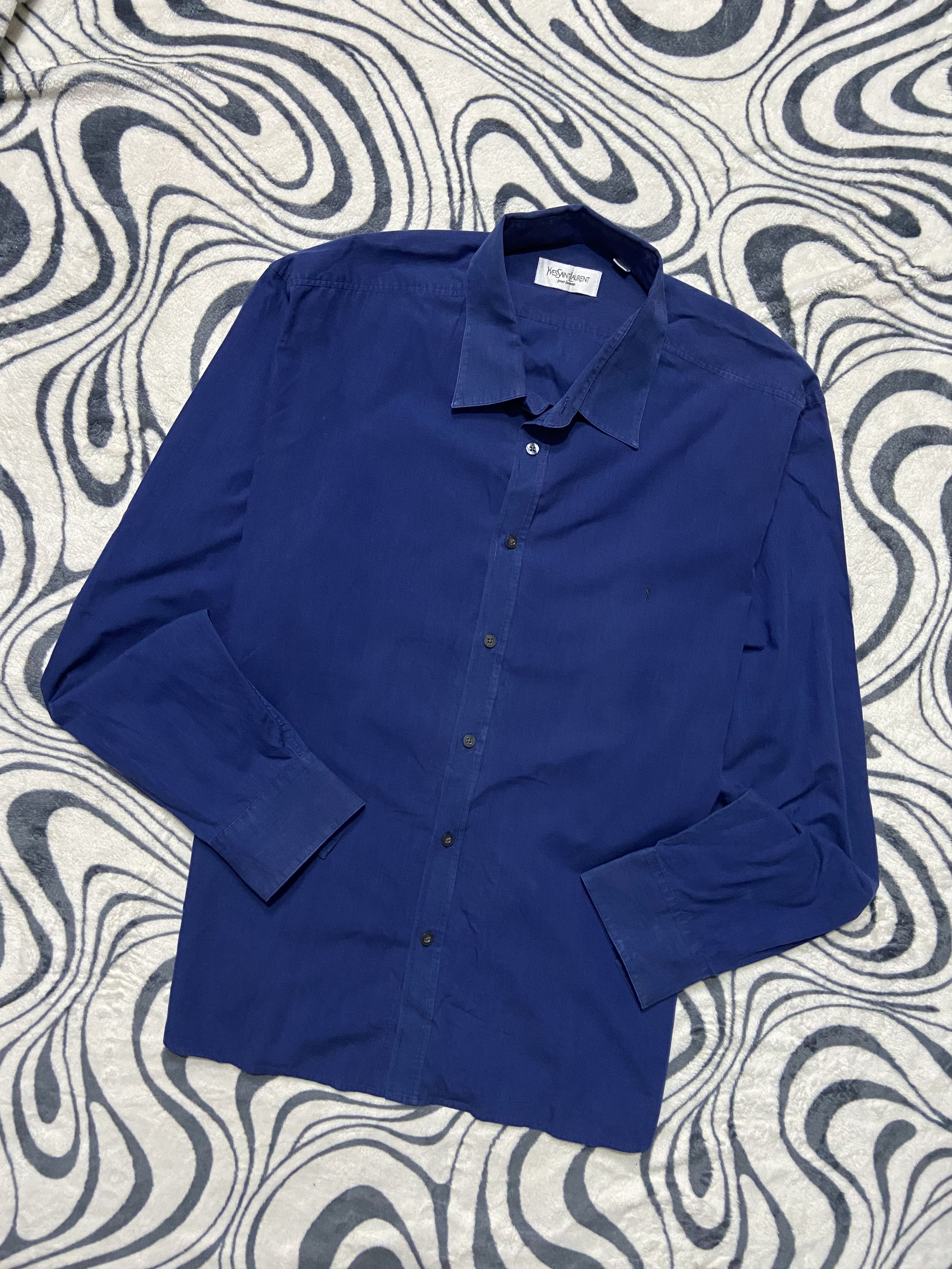 Yves Saint Laurent Yves Saint Laurent YSL Men's Long Sleeve Shirt Size US XXL / EU 58 / 5 - 1 Thumbnail