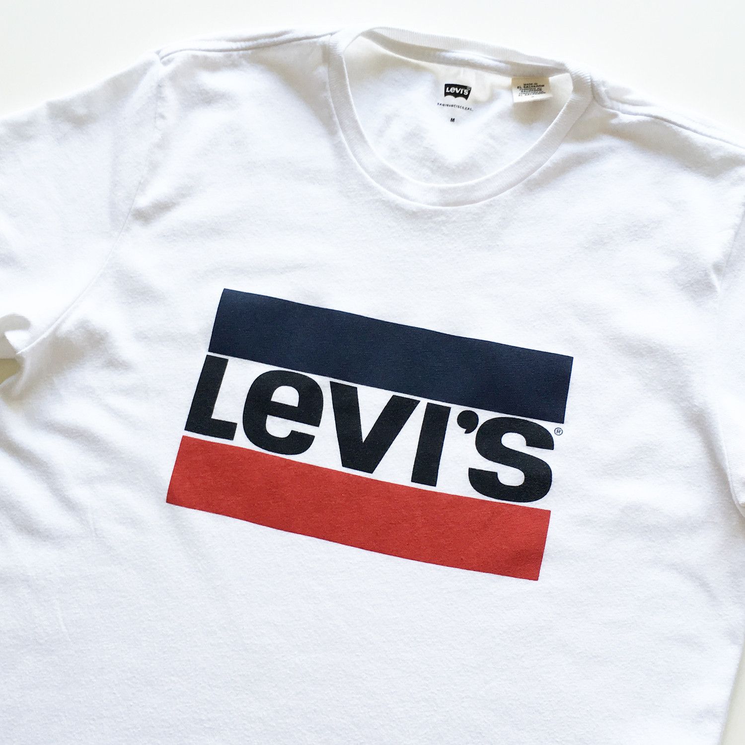 Levi's Levi’s Big Logo White Tee T-Shirt Size US M / EU 48-50 / 2 - 2 Thumbnail