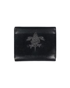 JEAN PAUL GAULTIER Vintage Black Leather Trifold Wallet 