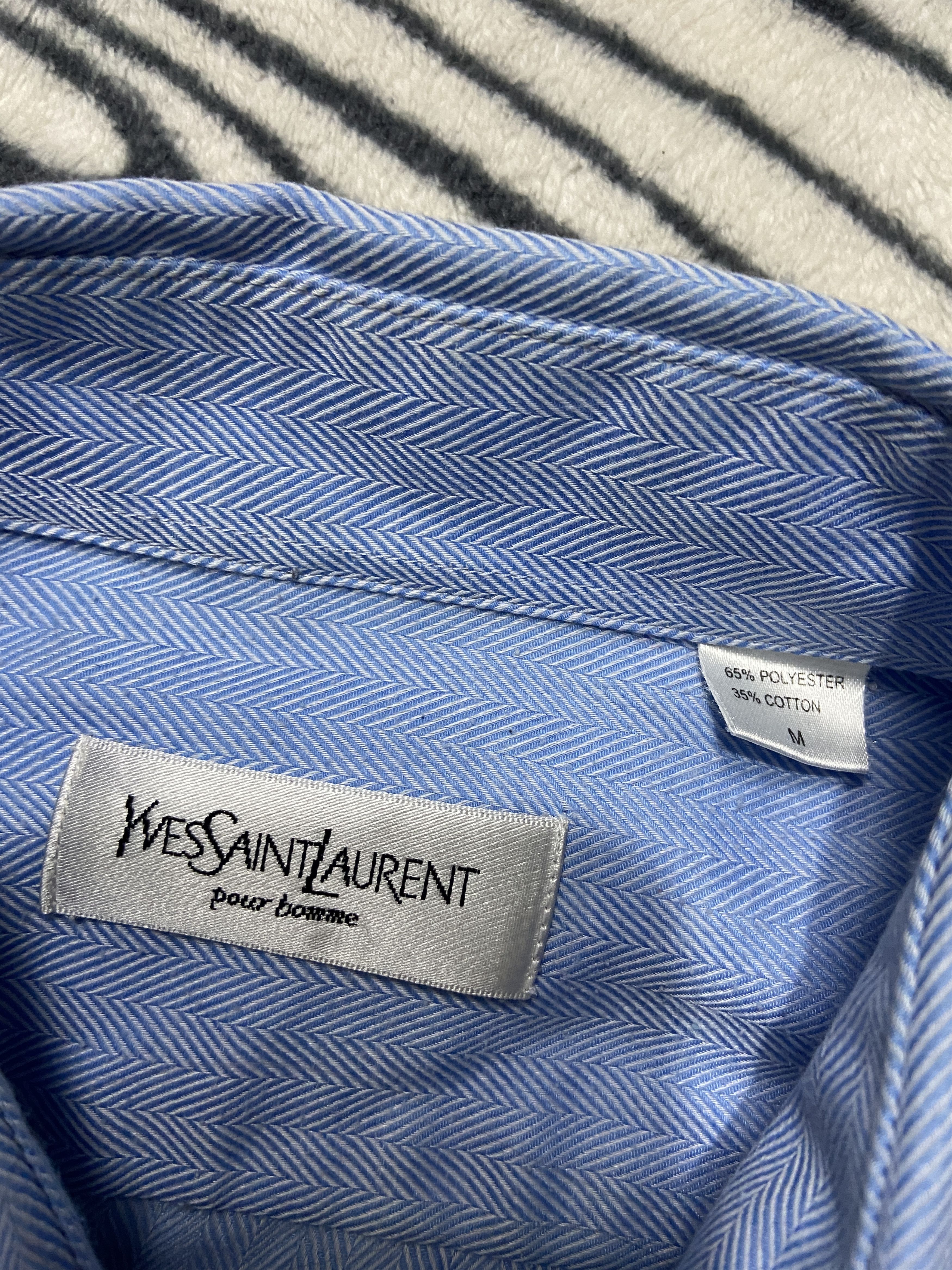 Yves Saint Laurent Yves Saint Laurent YSL Men's Short Sleeve Shirt Size US L / EU 52-54 / 3 - 3 Thumbnail