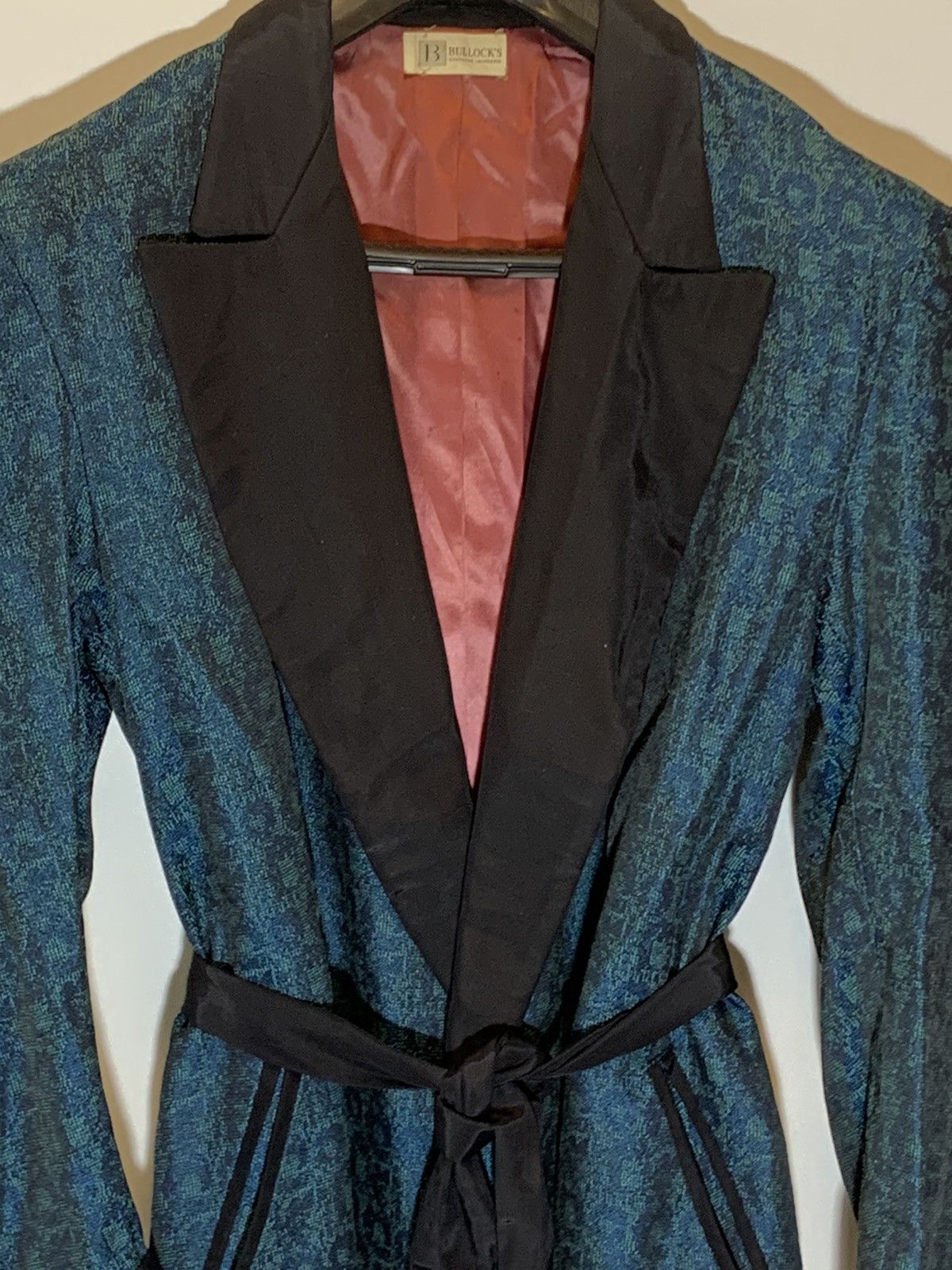 Vintage 40s High End Smoking Bath Robe Jacket