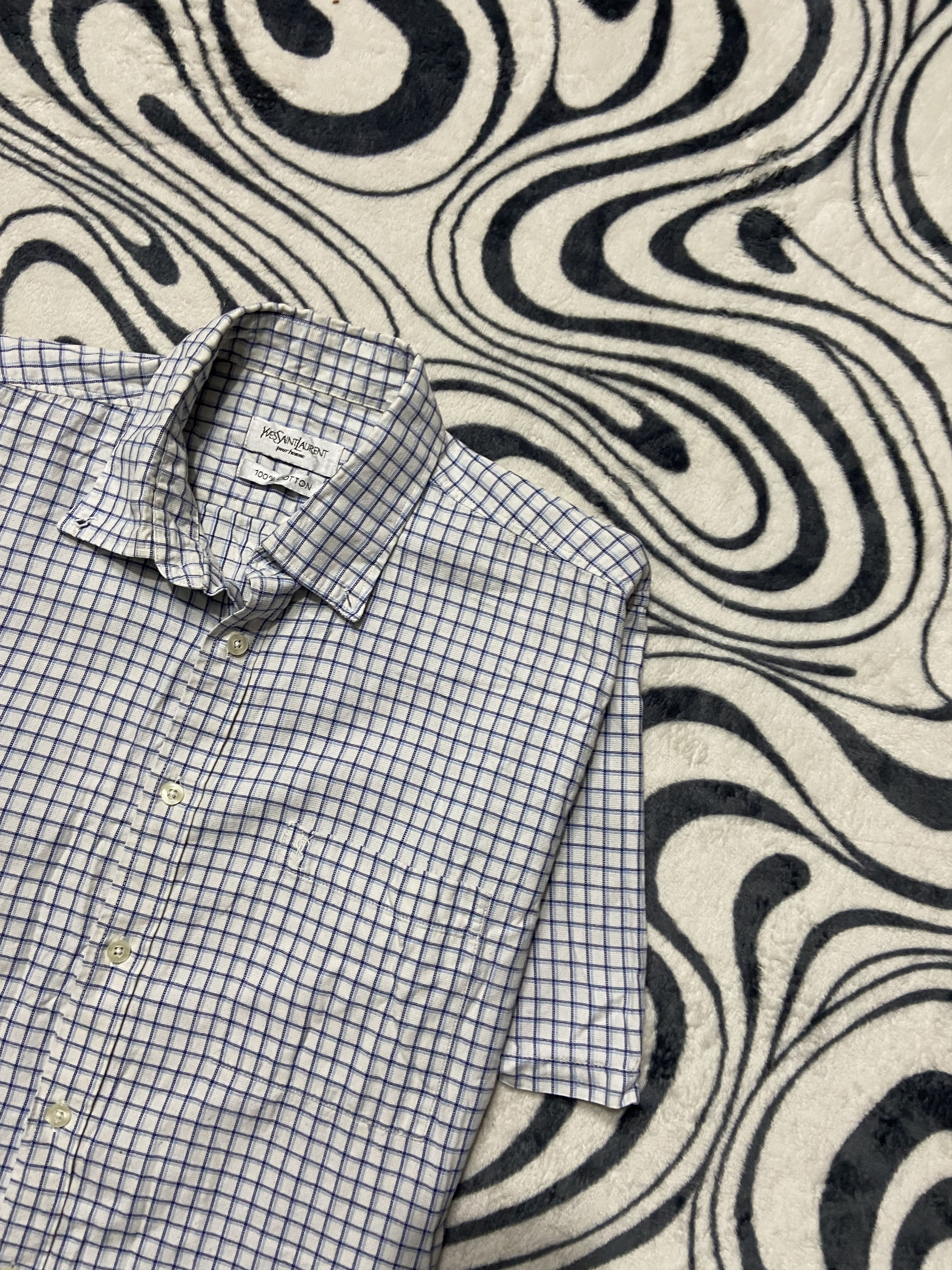Yves Saint Laurent Yves Saint Laurent YSL Men's Short Sleeve Shirt Size US XL / EU 56 / 4 - 2 Thumbnail