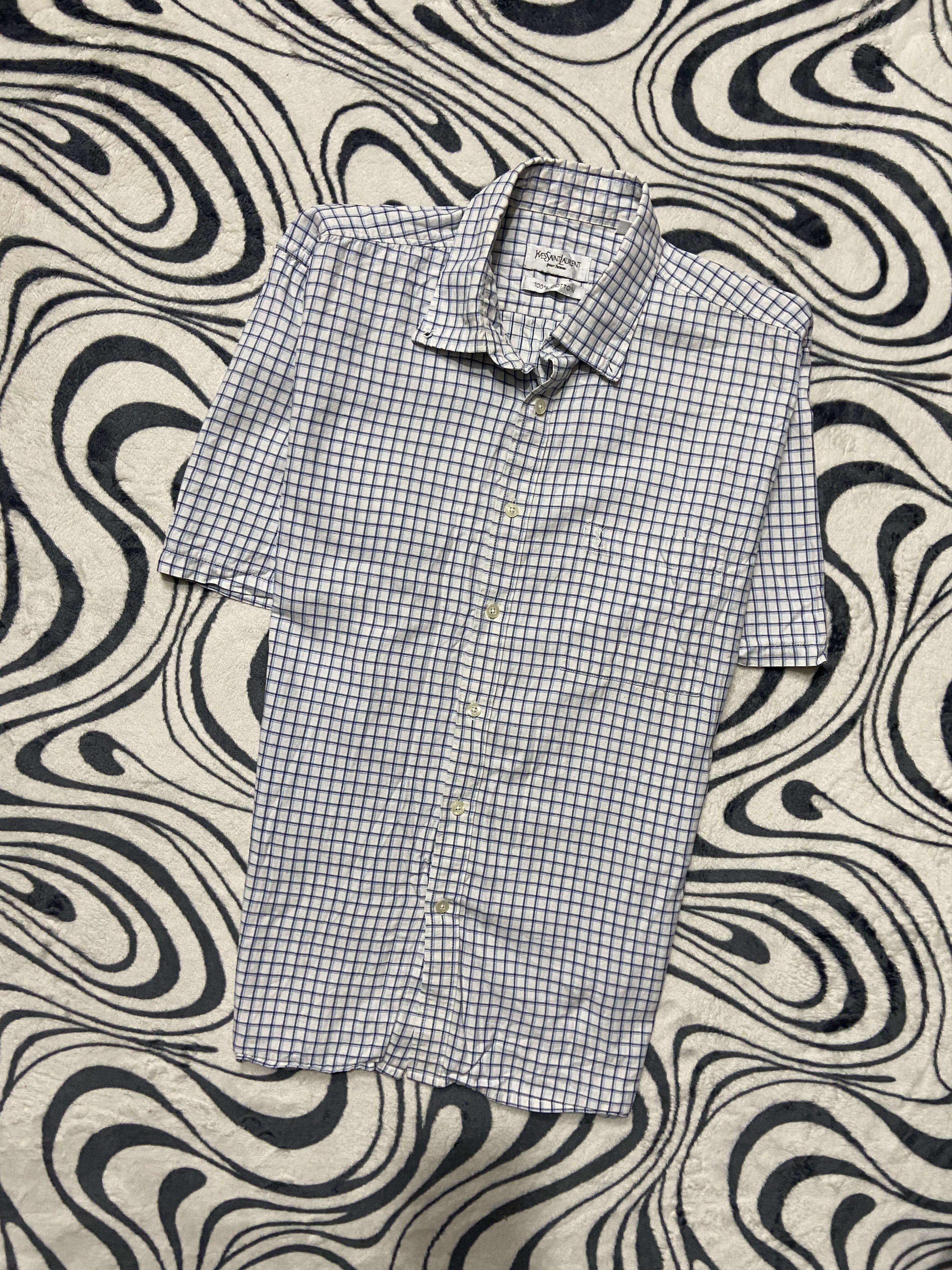 Yves Saint Laurent Yves Saint Laurent YSL Men's Short Sleeve Shirt Size US XL / EU 56 / 4 - 1 Thumbnail