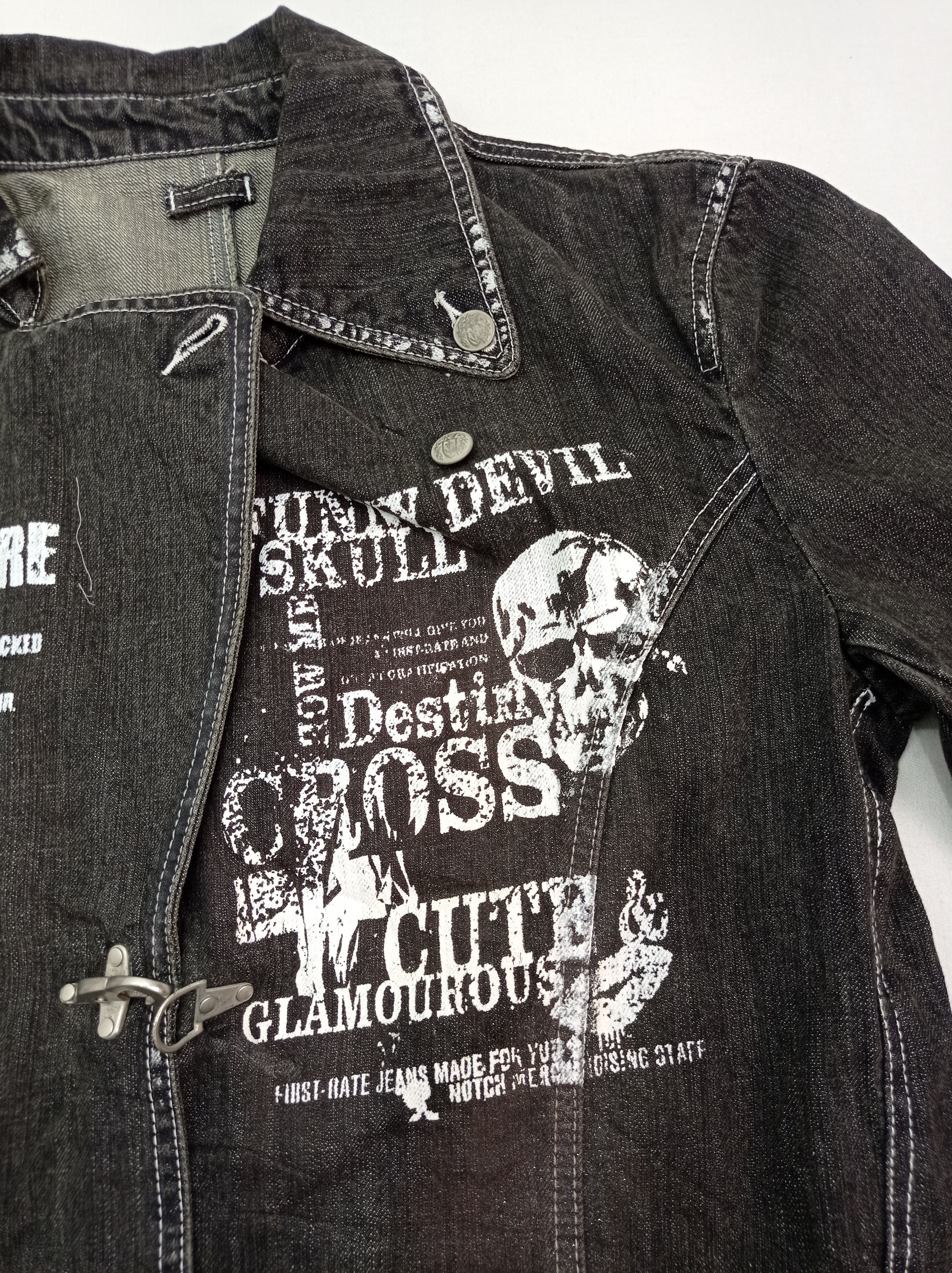 Other 🔥Skull Punk it Denim Jacket Size US M / EU 48-50 / 2 - 10 Thumbnail