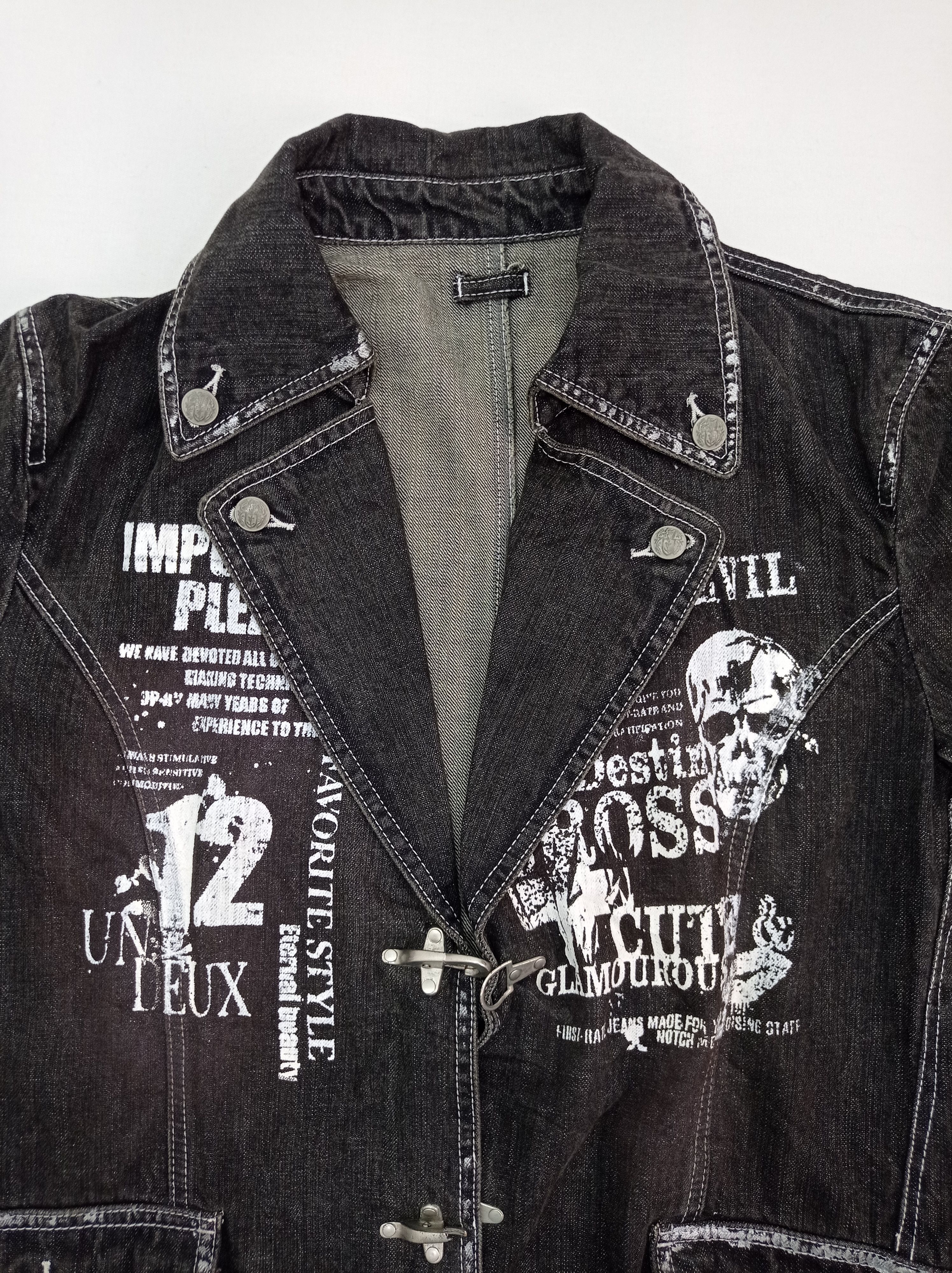 Other 🔥Skull Punk it Denim Jacket Size US M / EU 48-50 / 2 - 3 Thumbnail