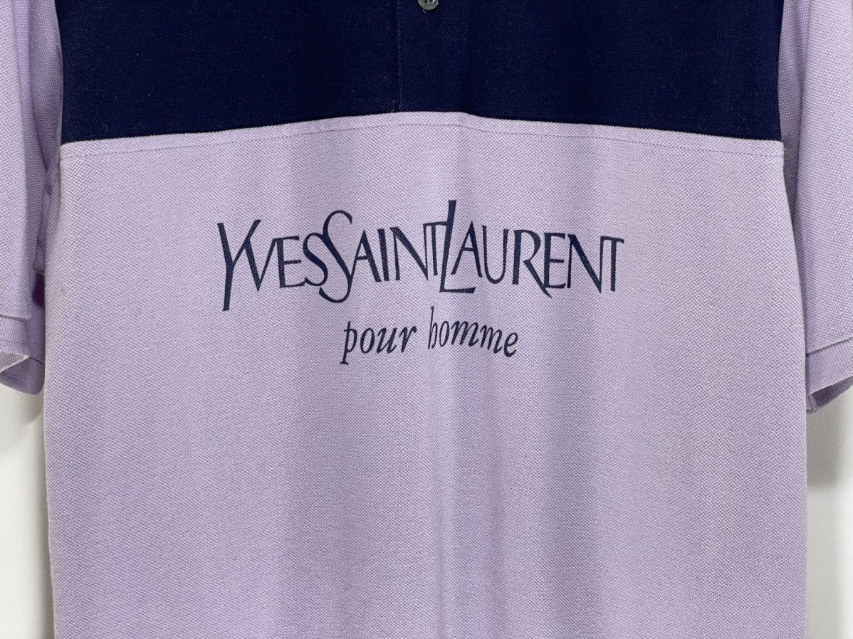 Yves Saint Laurent ysl big logo spellout polo shirt Size US M / EU 48-50 / 2 - 5 Thumbnail