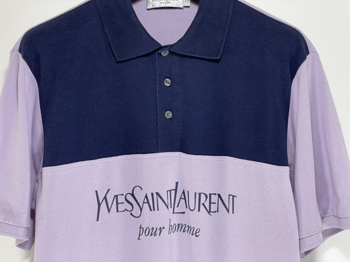 Yves Saint Laurent ysl big logo spellout polo shirt Size US M / EU 48-50 / 2 - 4 Thumbnail