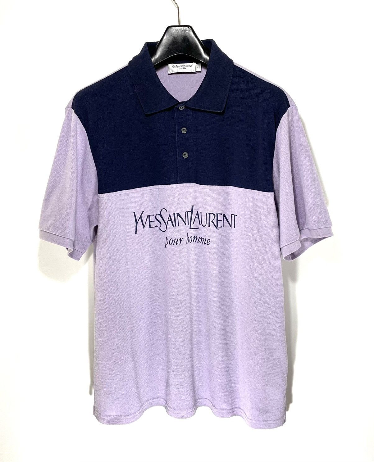 Yves Saint Laurent ysl big logo spellout polo shirt Size US M / EU 48-50 / 2 - 1 Thumbnail