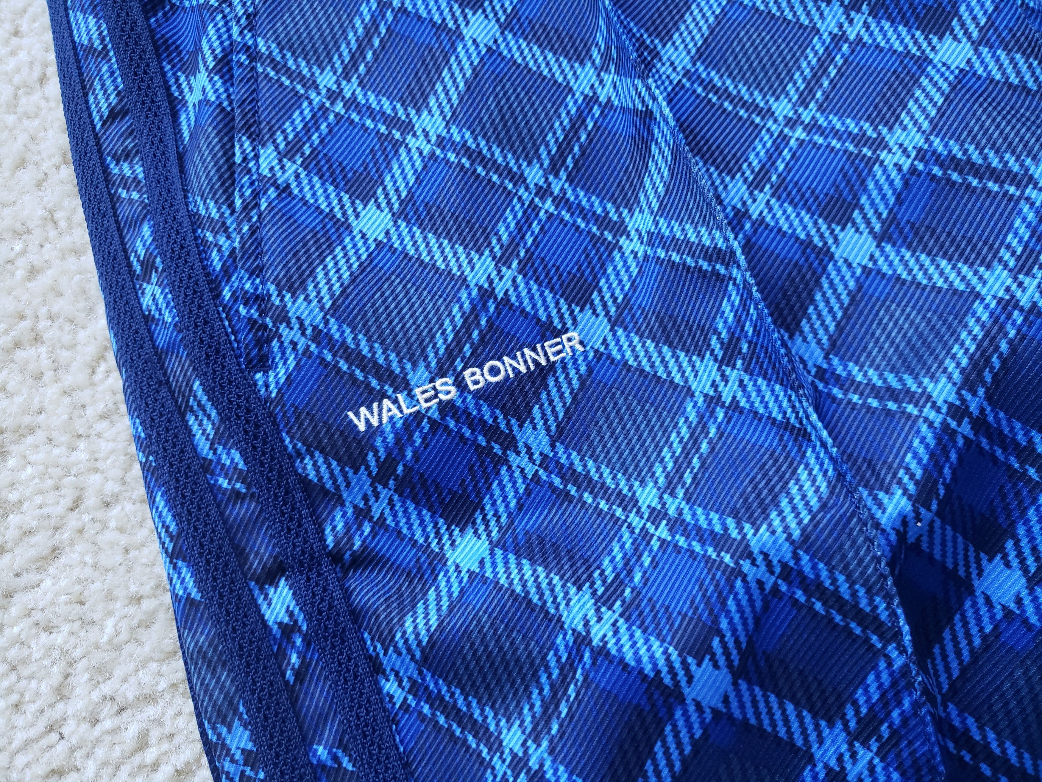 Adidas NEW ADIDAS x Wales Bonner Blue Tartan Track Pants L GU0753 Size US 36 / EU 52 - 5 Thumbnail