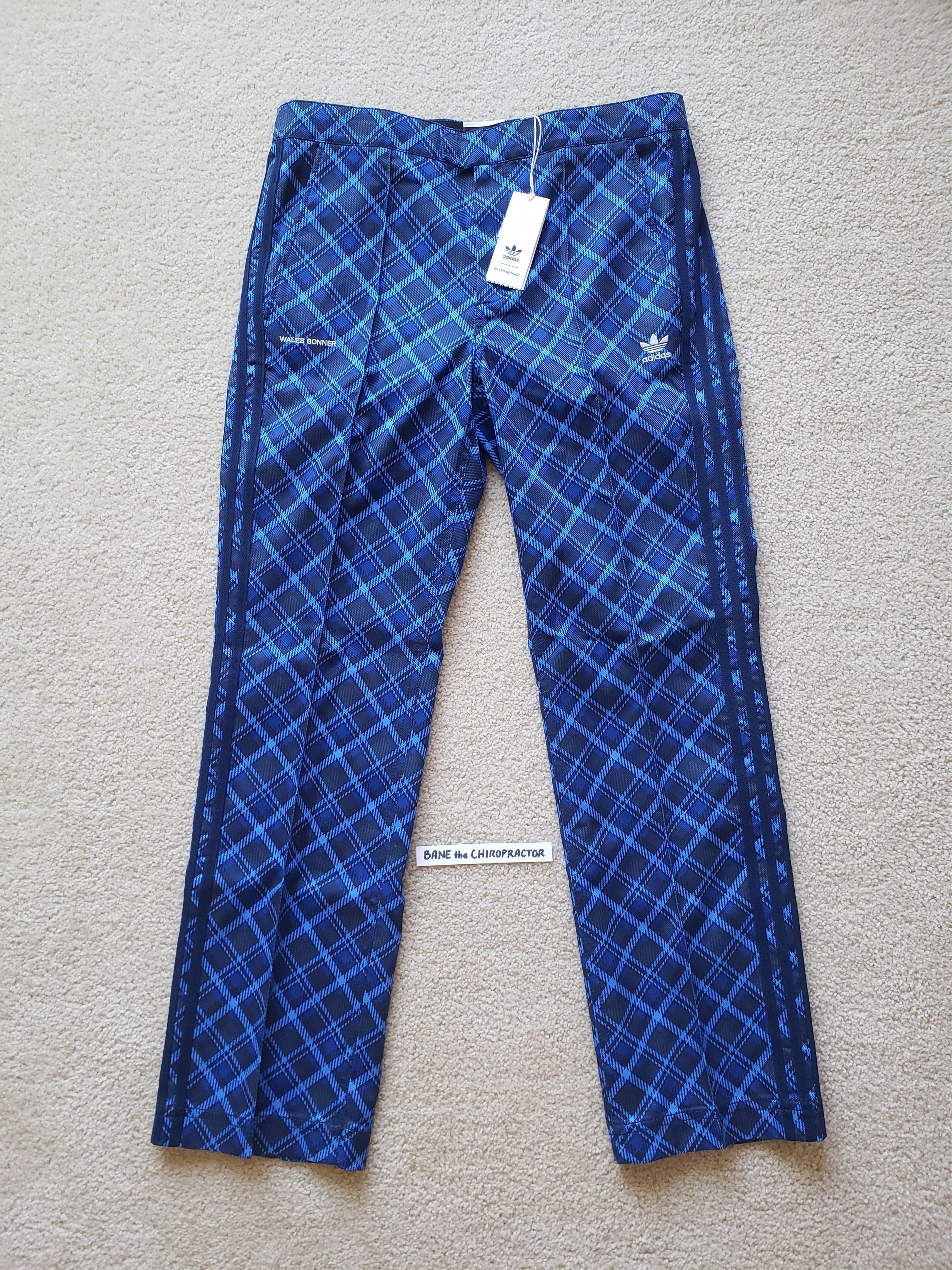 Adidas NEW ADIDAS x Wales Bonner Blue Tartan Track Pants L GU0753 Size US 36 / EU 52 - 1 Preview