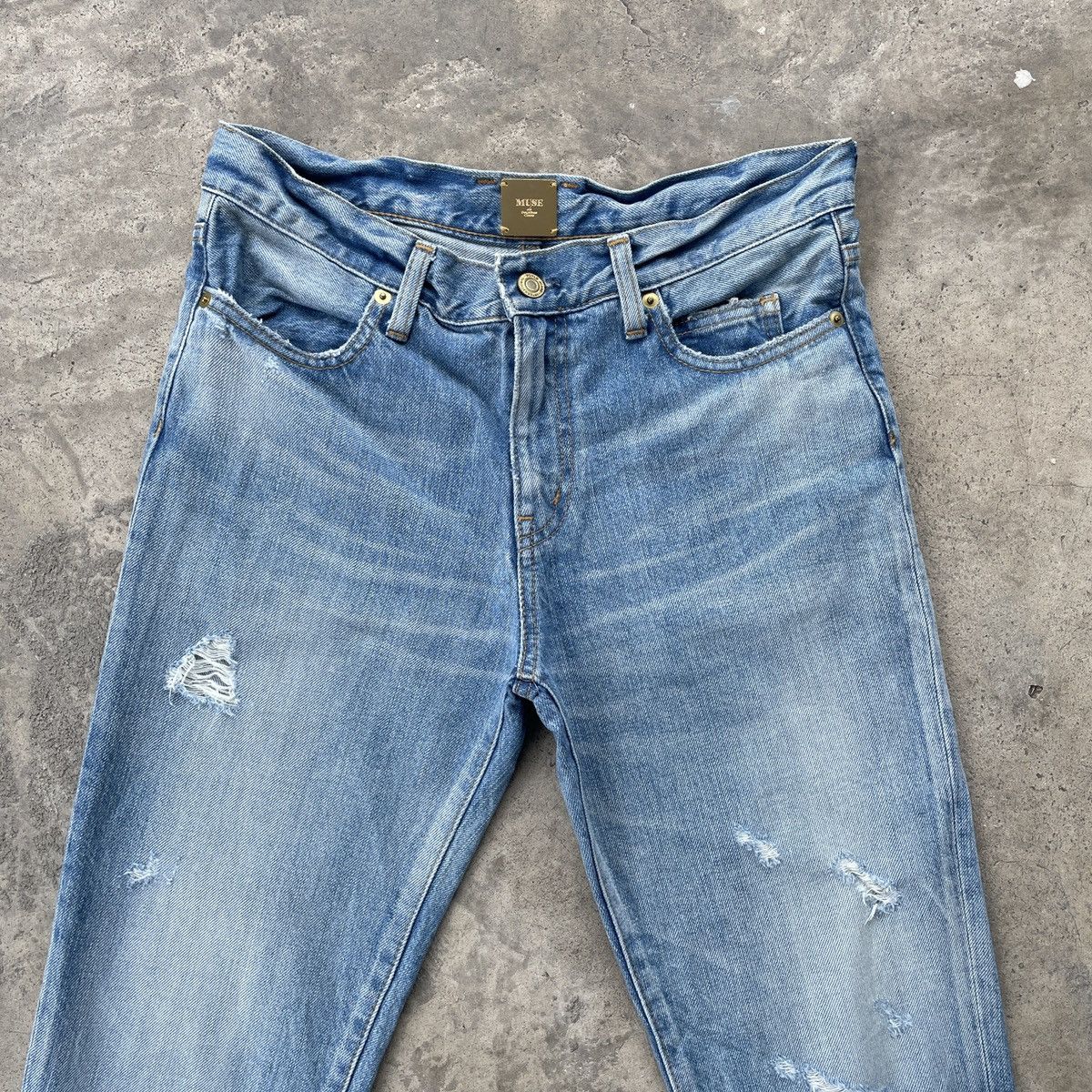 Designer Vintage Muse Deuxieme Classe Distressed Jeans Pants 30x26.5 Size US 30 / EU 46 - 2 Thumbnail