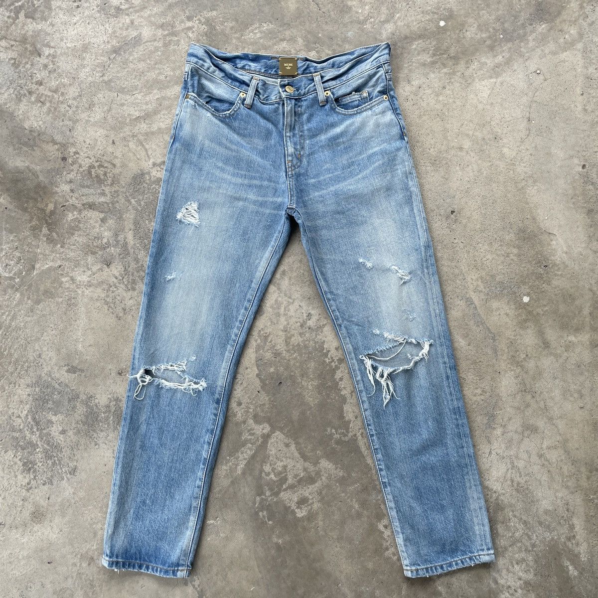 Designer Vintage Muse Deuxieme Classe Distressed Jeans Pants 30x26.5 Size US 30 / EU 46 - 1 Thumbnail