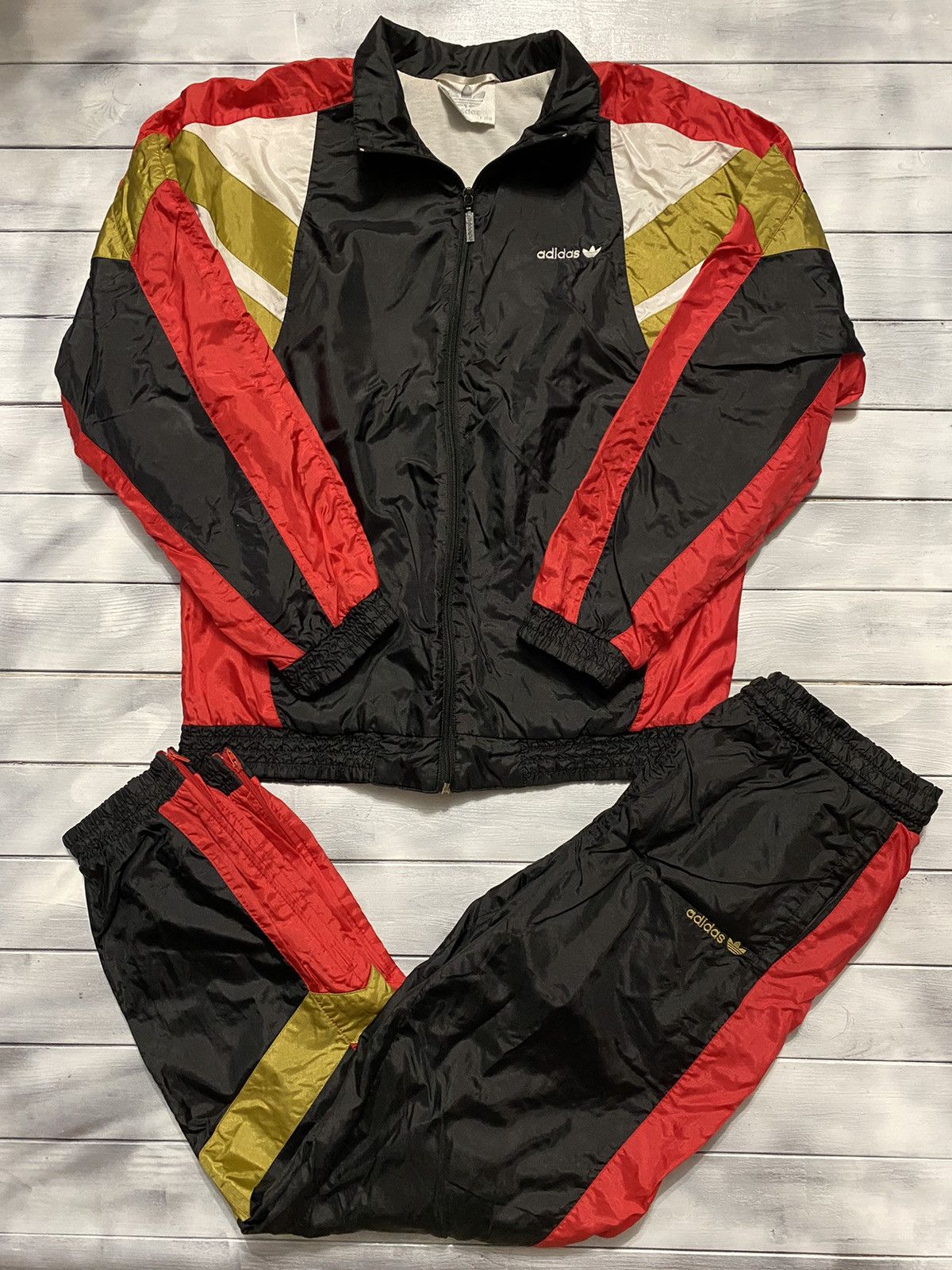 Pre-owned Adidas X Vintage Sport Suit Adidas 90' Y2k In Multicolor