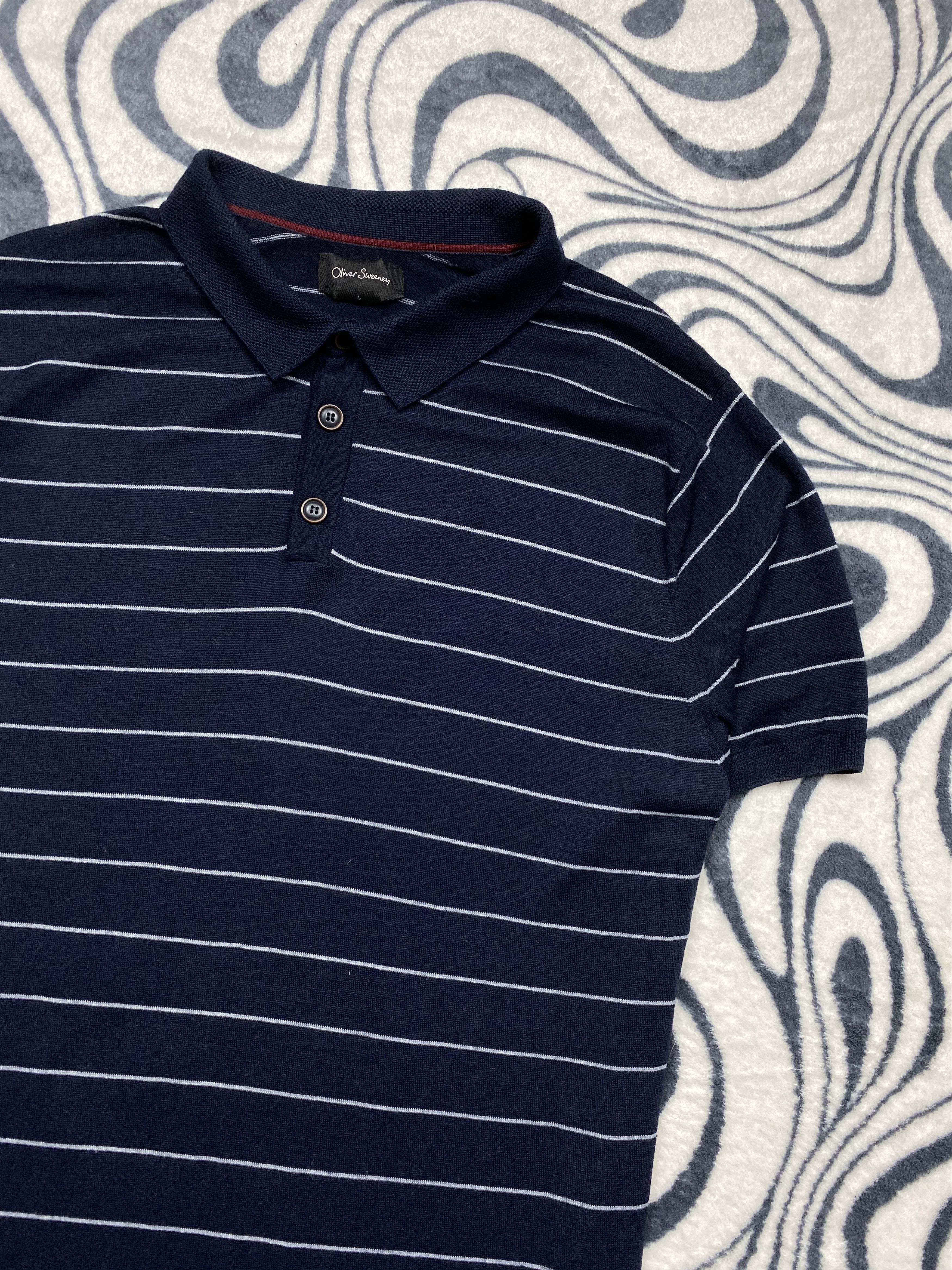 Oliver Sweeney × Vintage Oliver Sweeney Vintage Mens Wool Polo Shirt Y2K Size US L / EU 52-54 / 3 - 2 Thumbnail