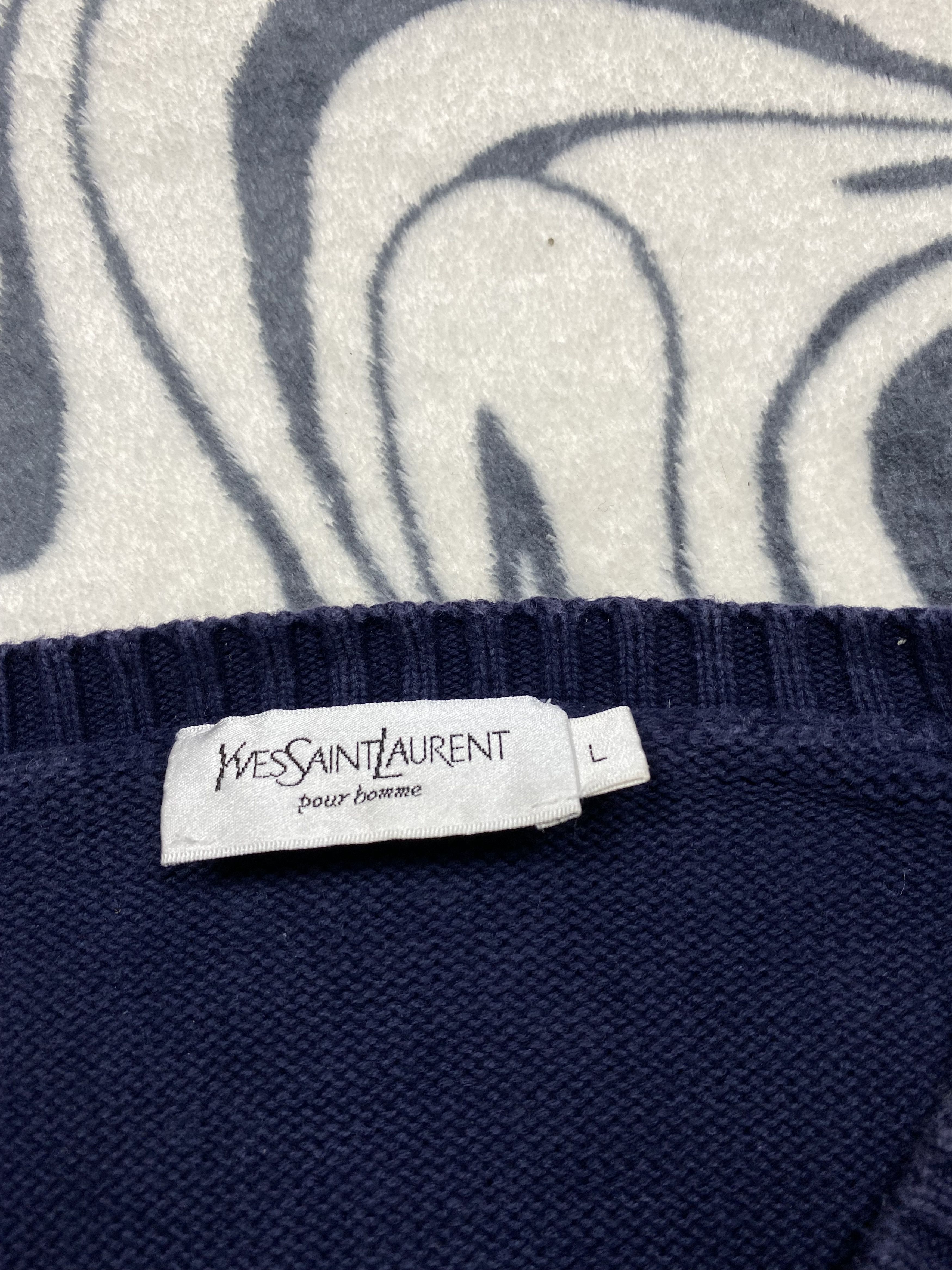 Yves Saint Laurent Yves Saint Laurent YSL Vintage Mens Knit Sweater Y2K Size US XL / EU 56 / 4 - 4 Thumbnail