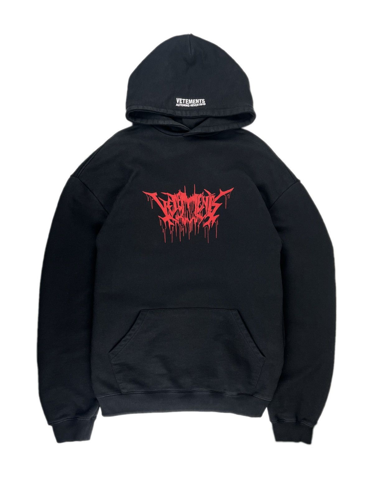 Vetements AW17 Vetements Heavy Metal Tour Logo Hoodie | Grailed