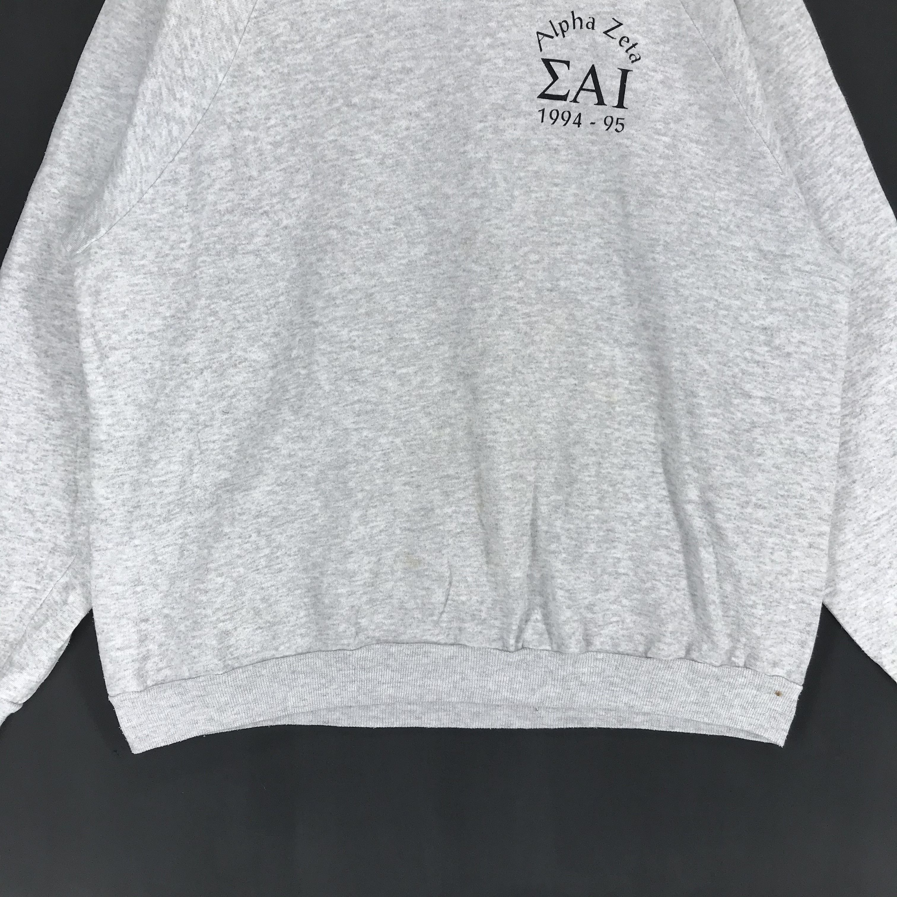Hanes 94-95' ALPHA ZETA EAI Music Note Logo Sweatshirt #2245-88 Size US XXL / EU 58 / 5 - 6 Thumbnail