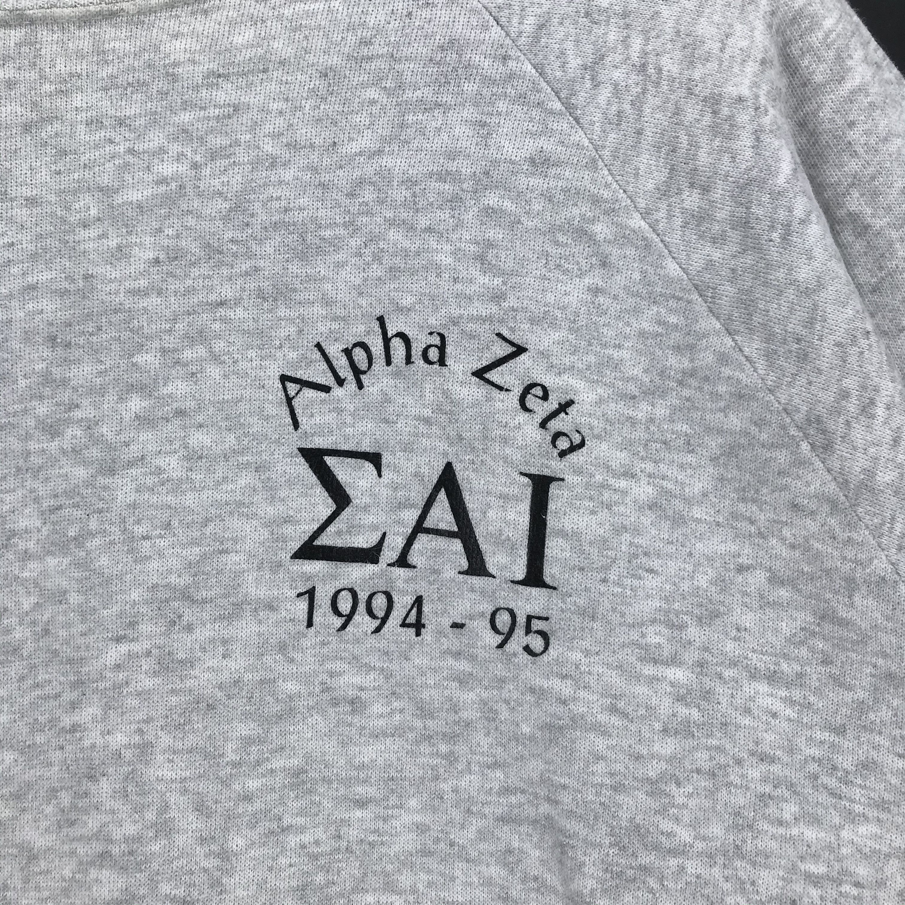 Hanes 94-95' ALPHA ZETA EAI Music Note Logo Sweatshirt #2245-88 Size US XXL / EU 58 / 5 - 5 Thumbnail