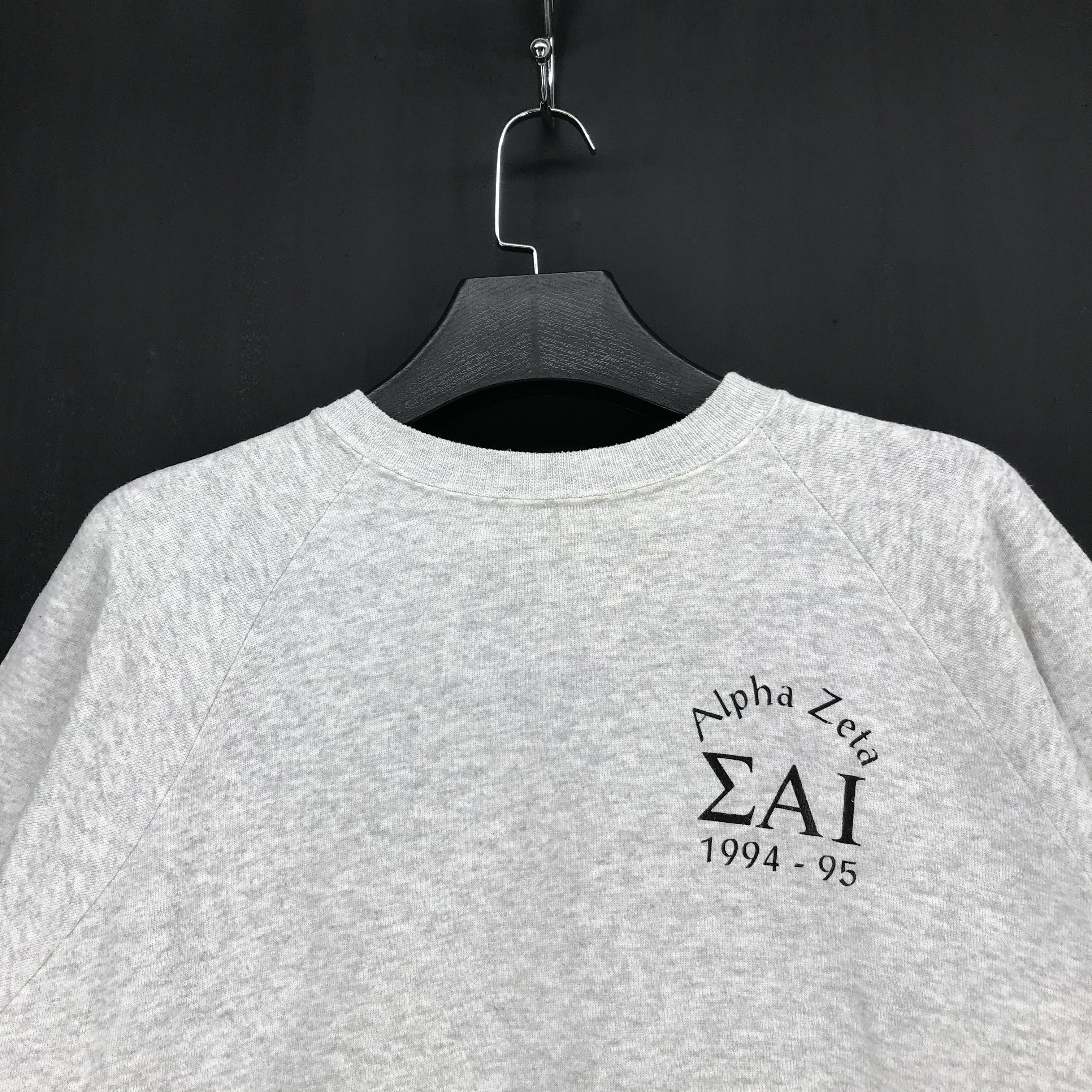 Hanes 94-95' ALPHA ZETA EAI Music Note Logo Sweatshirt #2245-88 Size US XXL / EU 58 / 5 - 4 Thumbnail