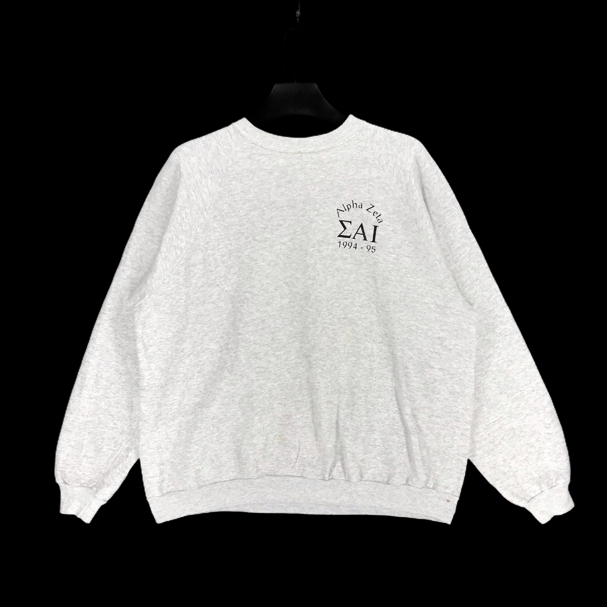 Hanes 94-95' ALPHA ZETA EAI Music Note Logo Sweatshirt #2245-88 Size US XXL / EU 58 / 5 - 3 Thumbnail