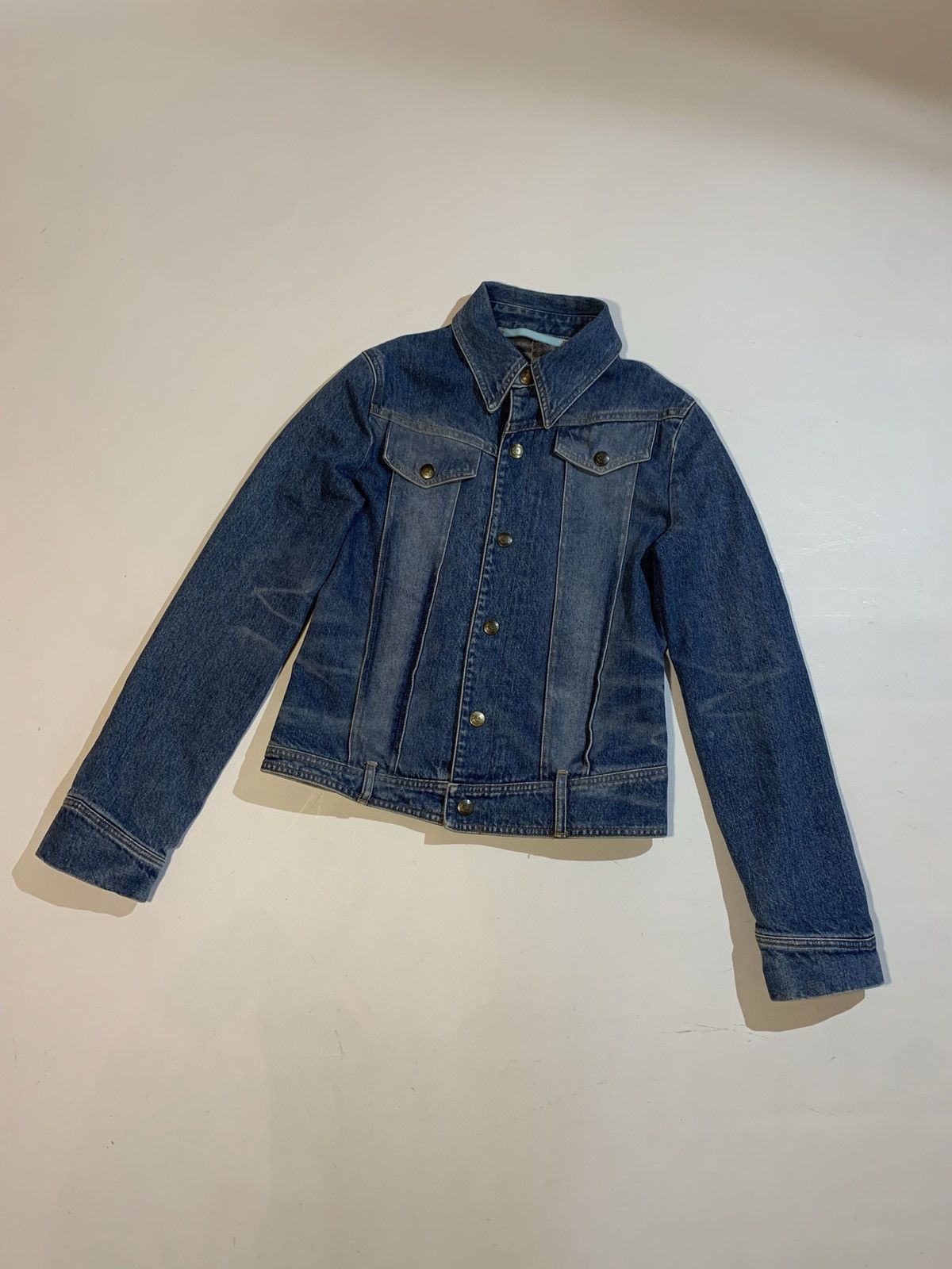 image of Roberto Just Cavalli Women's Denim Jacket Size Xs in Blue