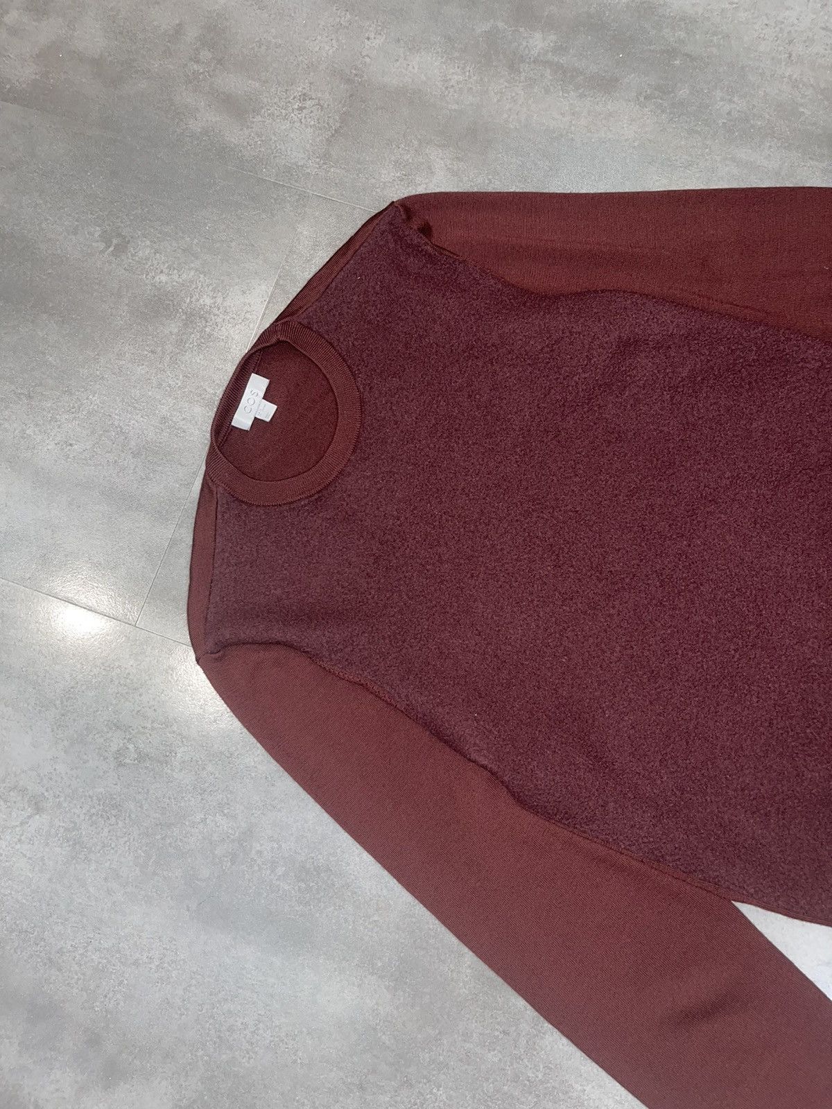 Cos COS Burgundy Wool Sweatshirt Size US M / EU 48-50 / 2 - 9 Thumbnail