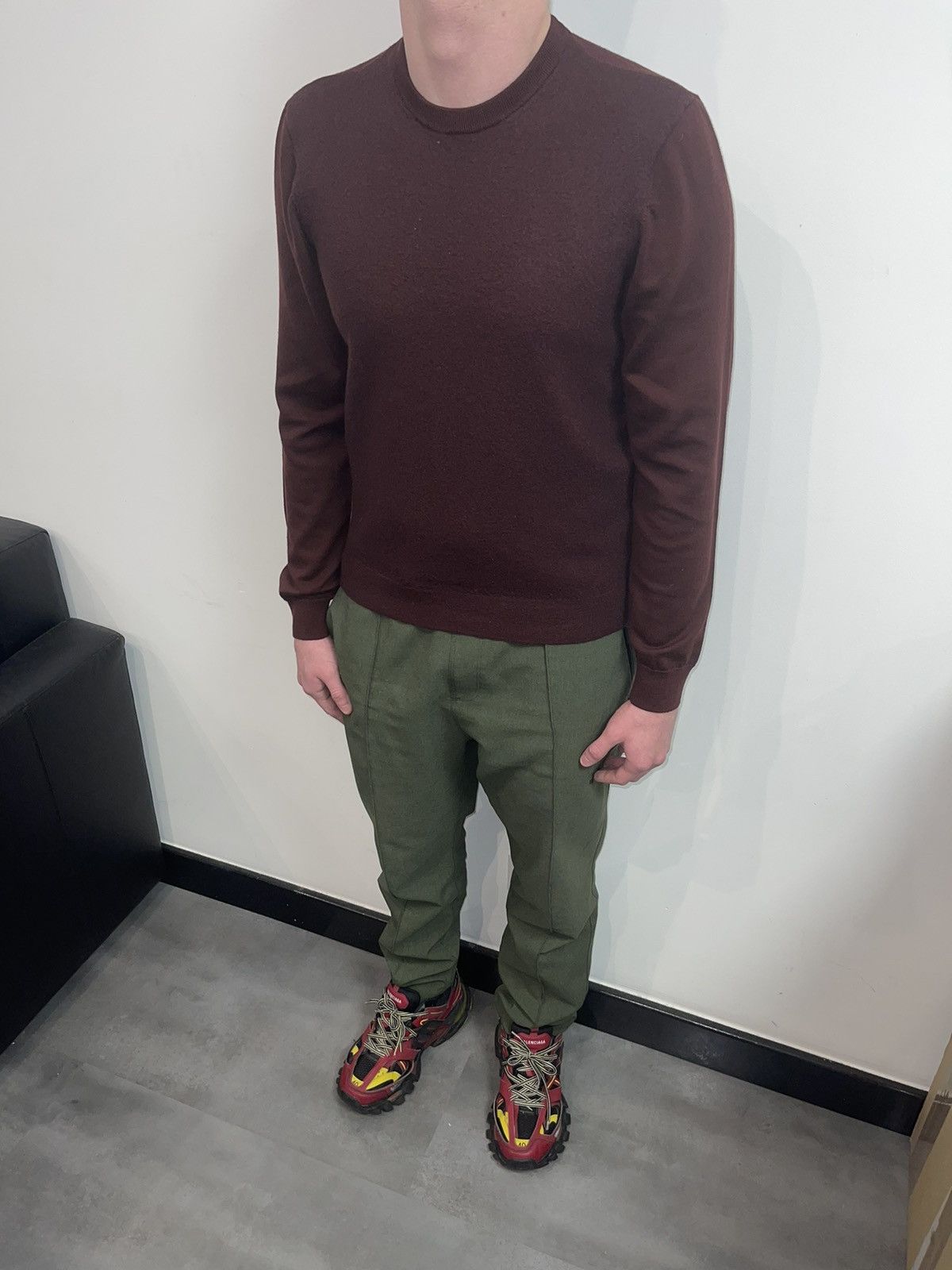 Cos COS Burgundy Wool Sweatshirt Size US M / EU 48-50 / 2 - 2 Thumbnail