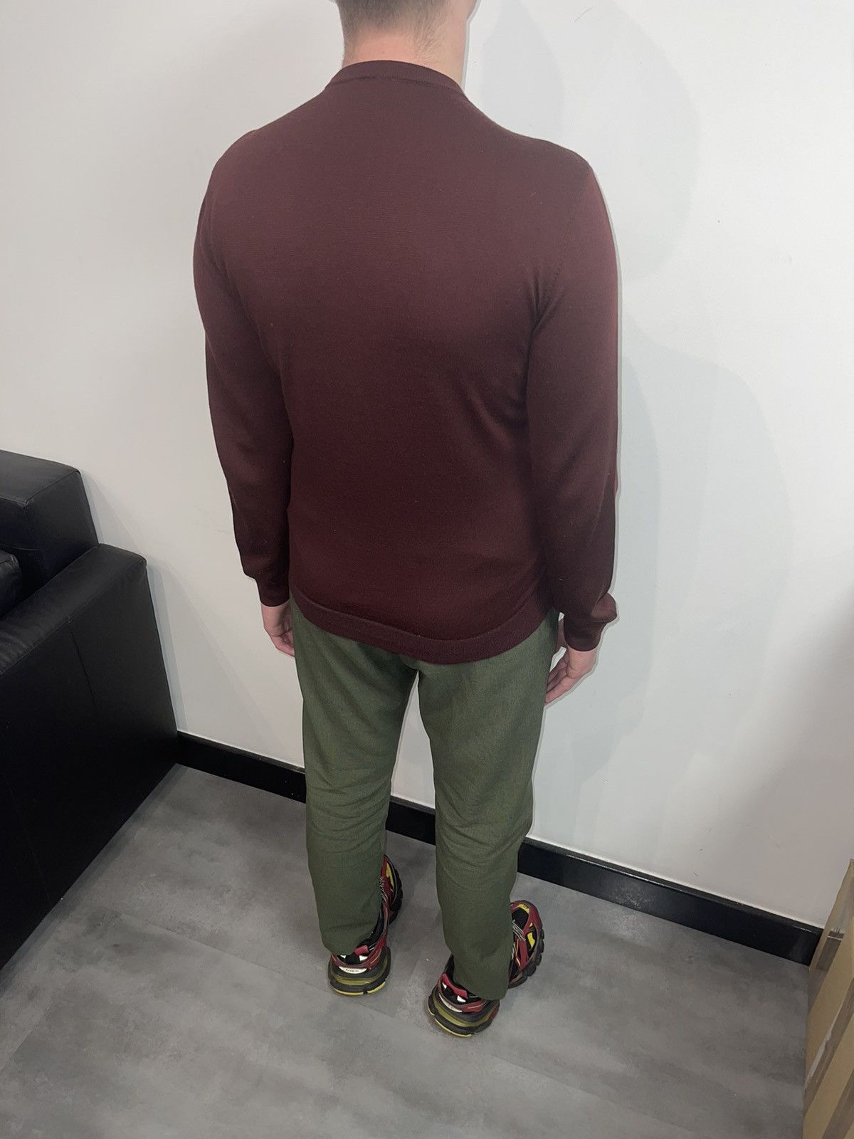 Cos COS Burgundy Wool Sweatshirt Size US M / EU 48-50 / 2 - 3 Thumbnail