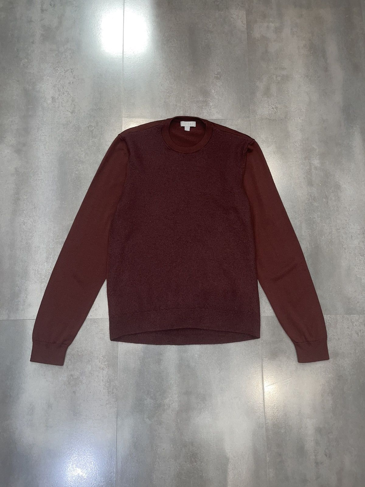 Cos COS Burgundy Wool Sweatshirt Size US M / EU 48-50 / 2 - 1 Thumbnail