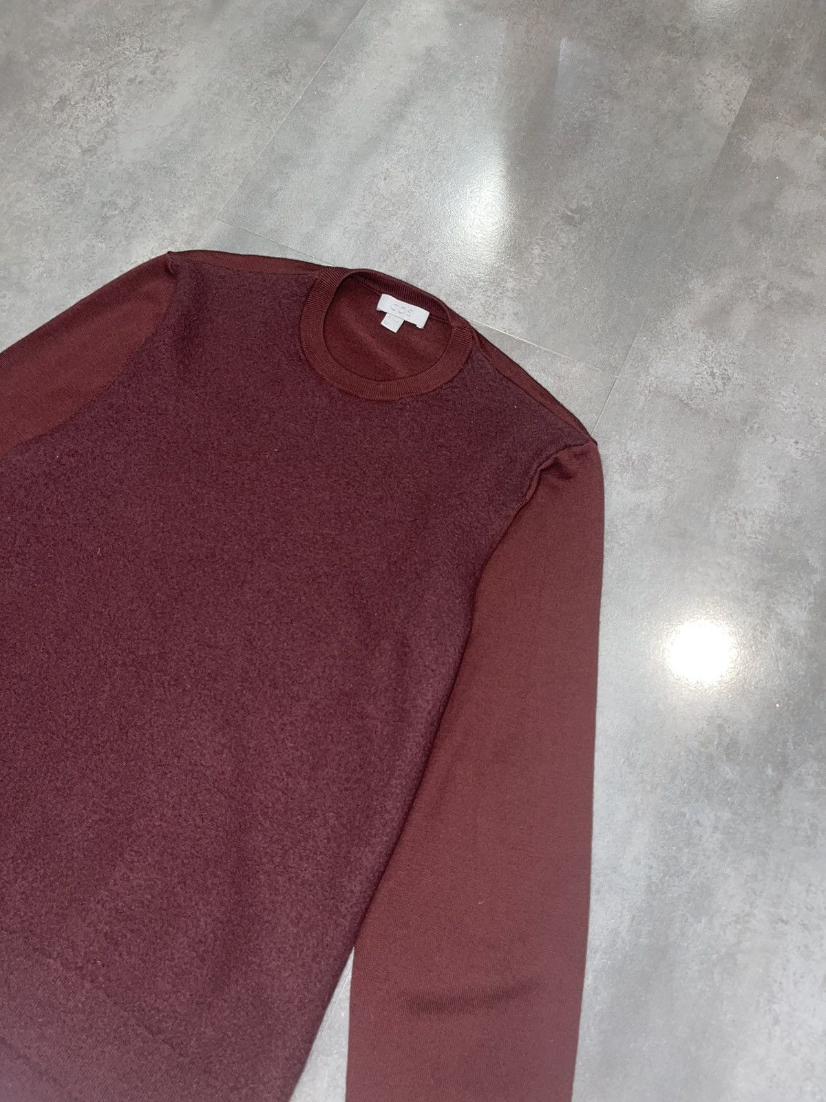 Cos COS Burgundy Wool Sweatshirt Size US M / EU 48-50 / 2 - 8 Thumbnail