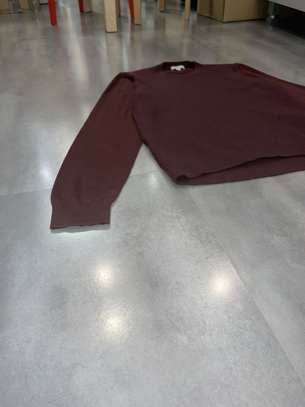 Cos COS Burgundy Wool Sweatshirt Size US M / EU 48-50 / 2 - 7 Thumbnail