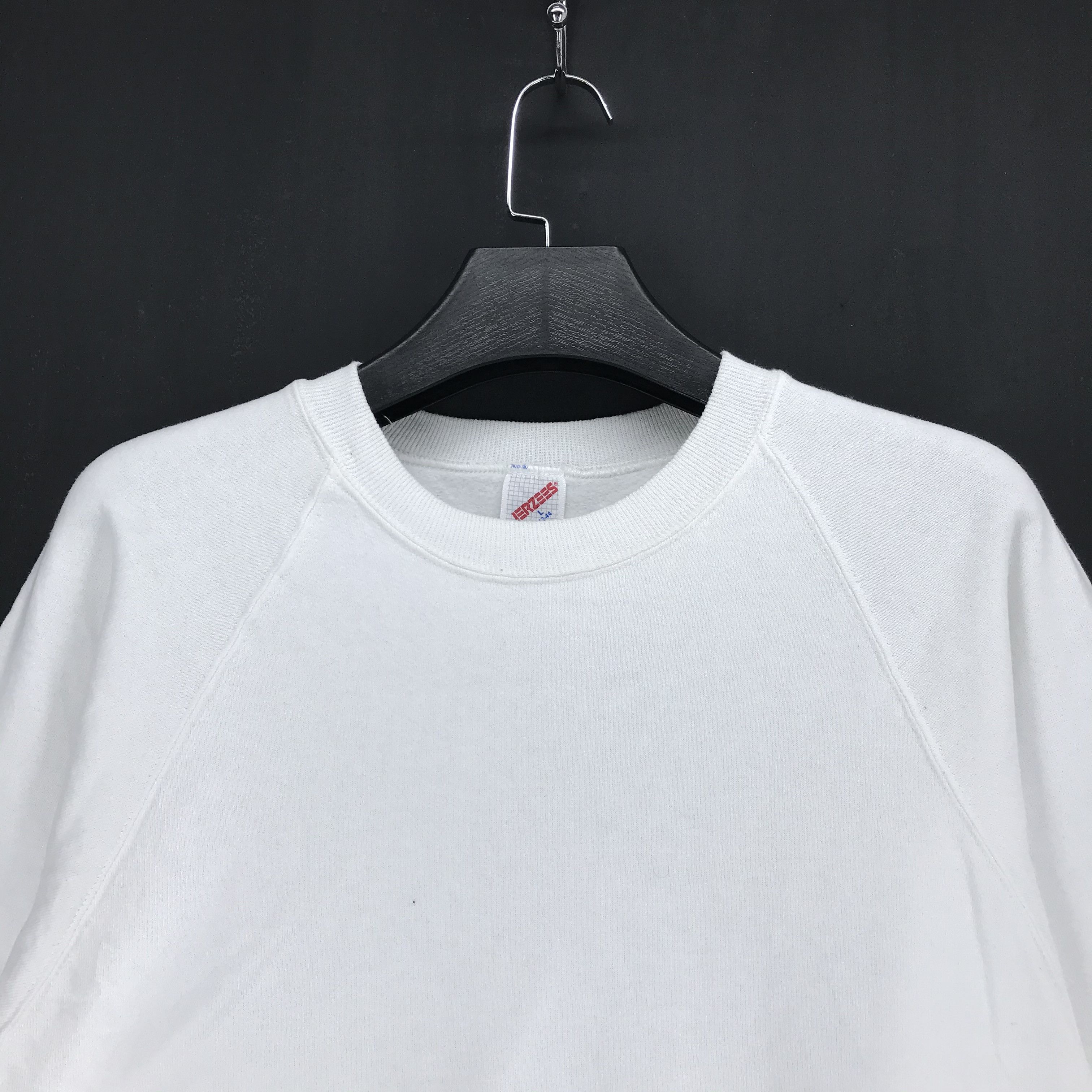 Jerzees Vintage JERZEES 50/50 Plain White Sweatshirt #2255-89 Size US L / EU 52-54 / 3 - 2 Thumbnail