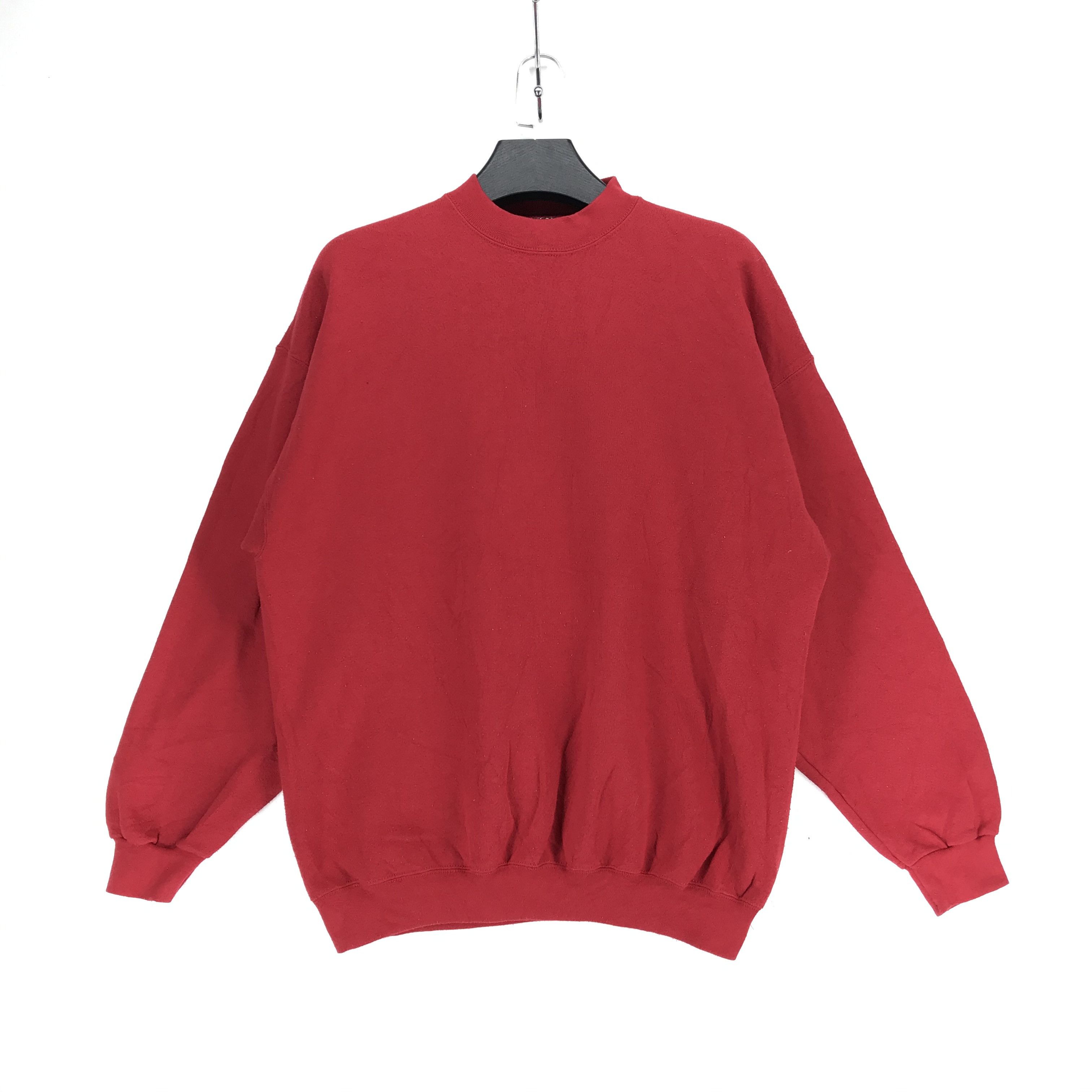 TULTEX 50/50 Plain Crewneck Red Sweatshirt #2263-89