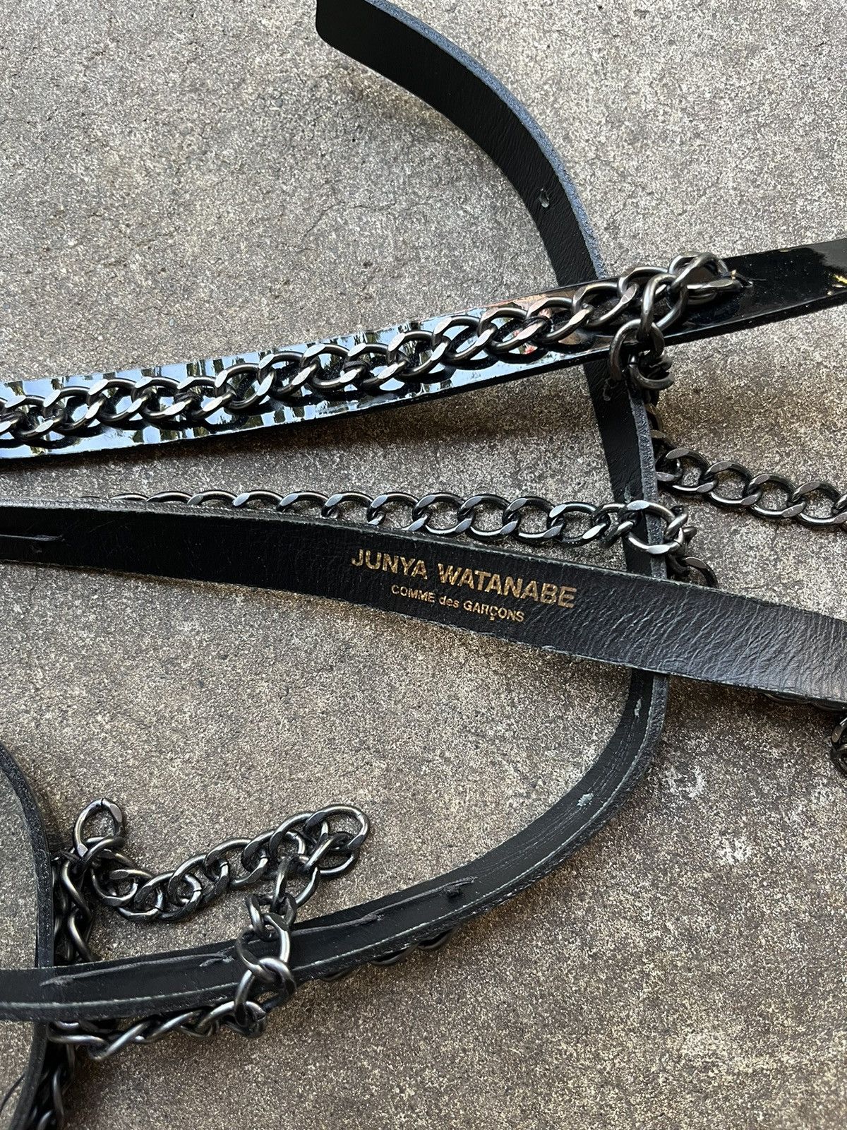 Junya Watanabe Junya Watanabe Chain Link Wrap Bondage Leather Belt Black Size ONE SIZE - 4 Thumbnail