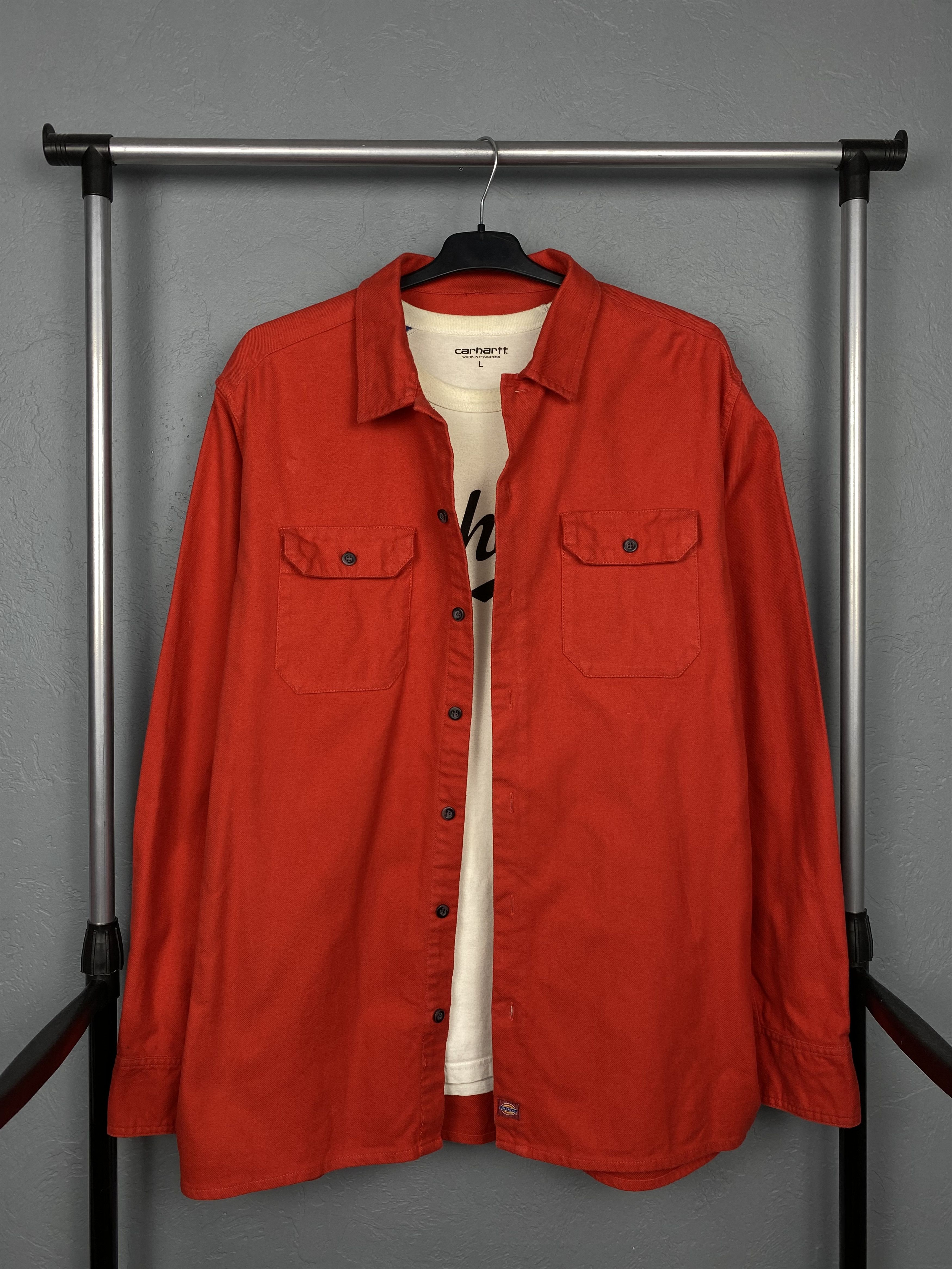 Dickies Dickies Vintage Mens Overshirt Workwear Shirt Y2K Size US XL / EU 56 / 4 - 1 Thumbnail