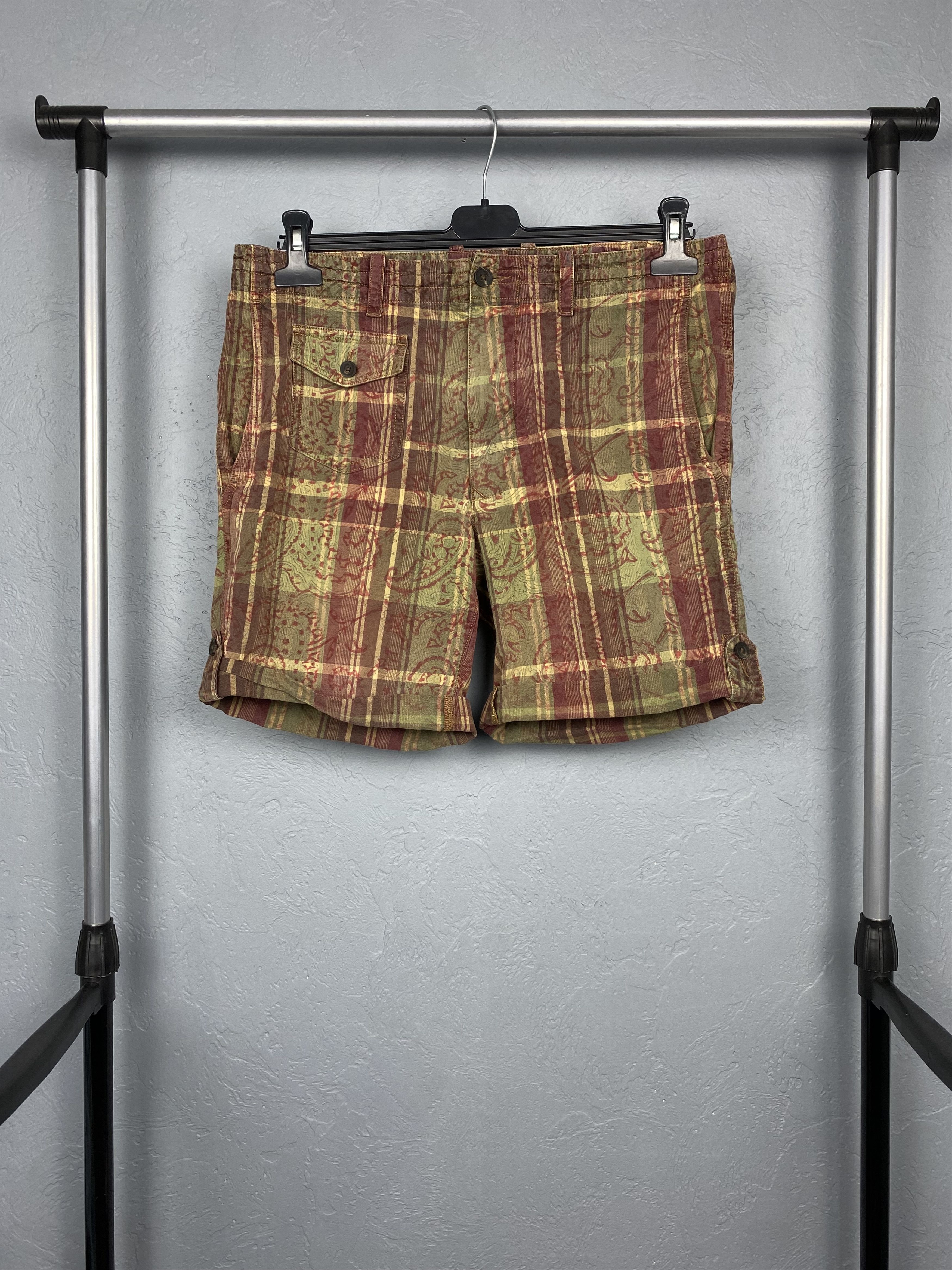 Polo Ralph Lauren × Ralph Lauren × Vintage Polo Ralph Lauren by India Madras Mens Shorts Y2K Size US 31 - 1 Thumbnail