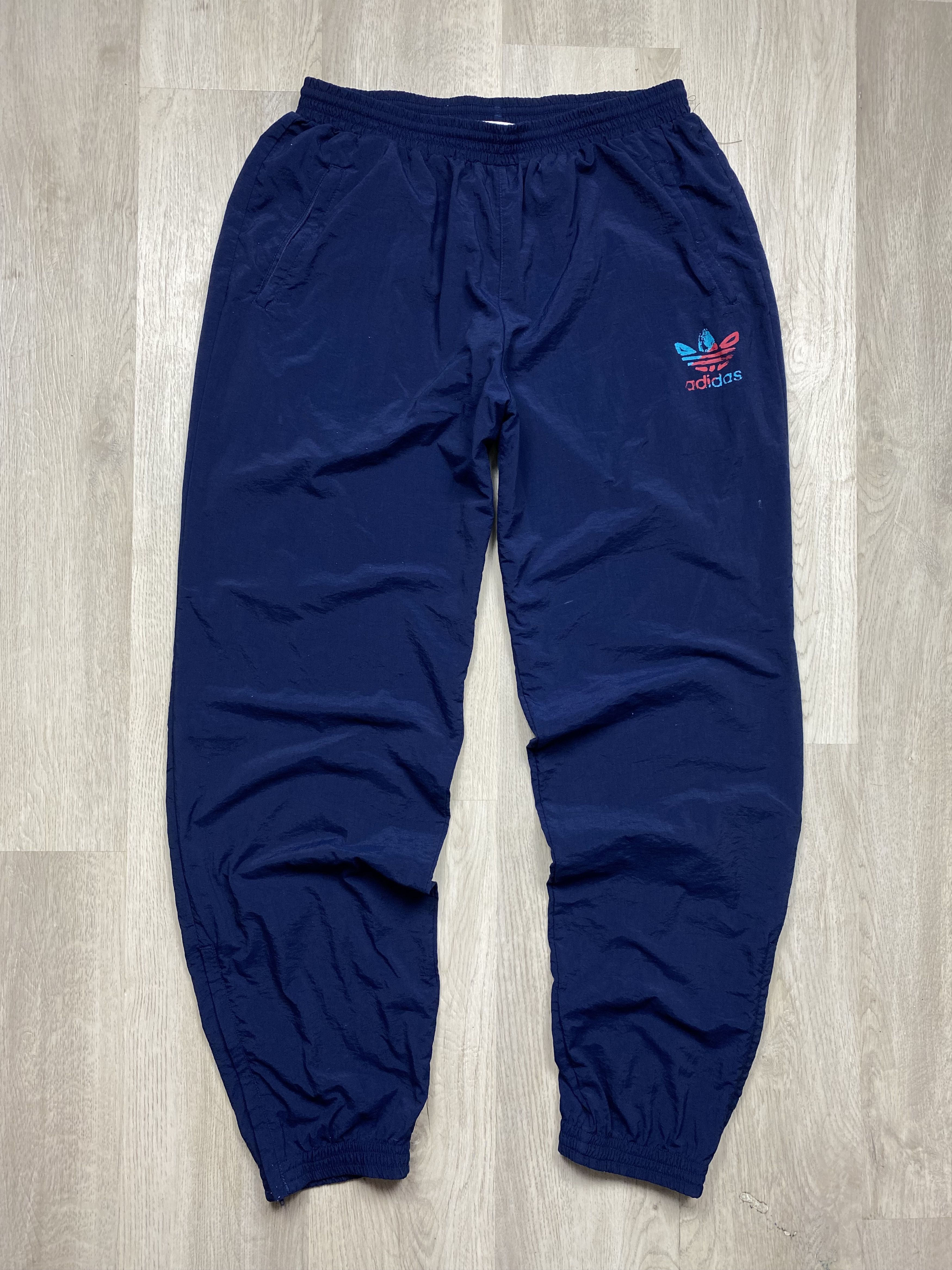 Adidas Adidas Vintage Nylon Mens Track Pants Size US 34 / EU 50 - 1 Thumbnail