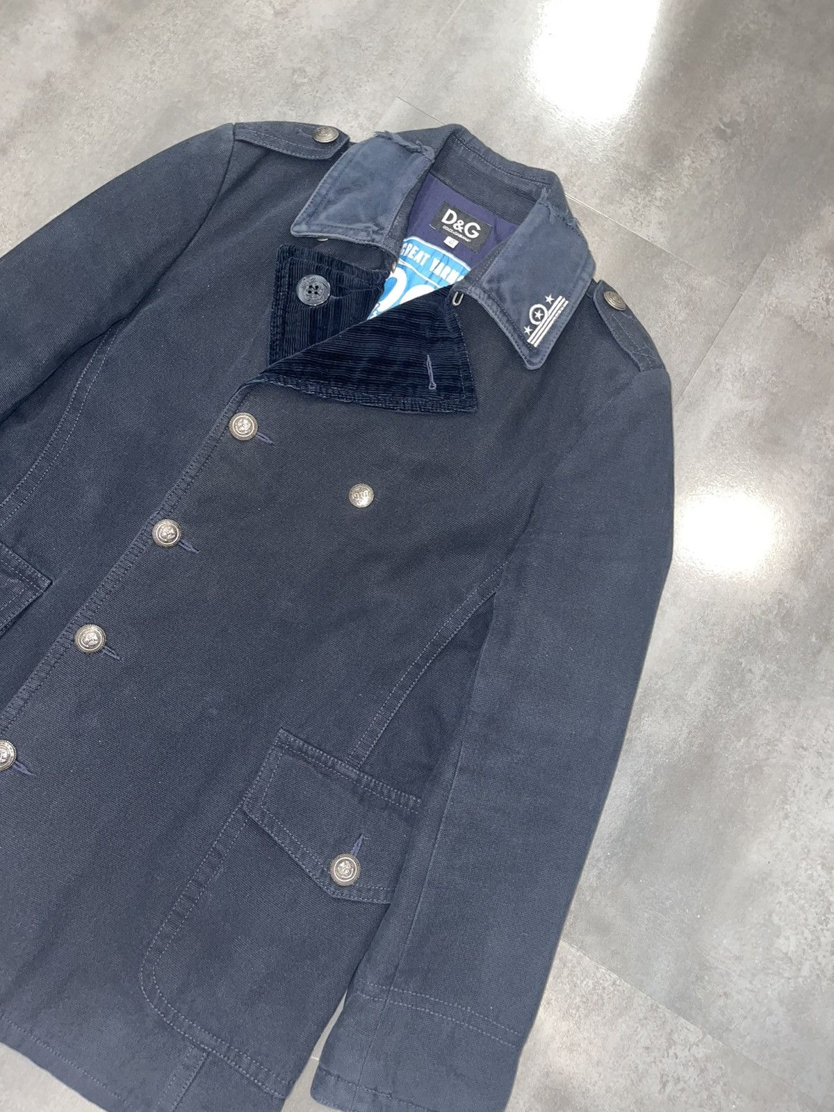 Dolce & Gabbana Archive Dolce & Gabbana "Docks" Double-Breasted Navy Coat Size US M / EU 48-50 / 2 - 5 Thumbnail