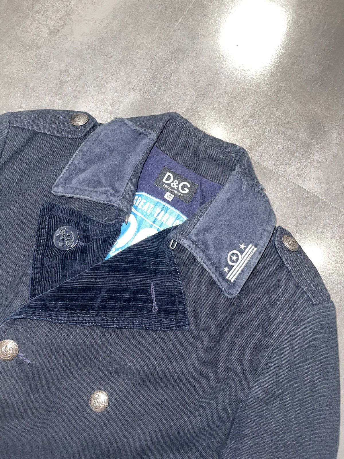Dolce & Gabbana Archive Dolce & Gabbana "Docks" Double-Breasted Navy Coat Size US M / EU 48-50 / 2 - 16 Thumbnail