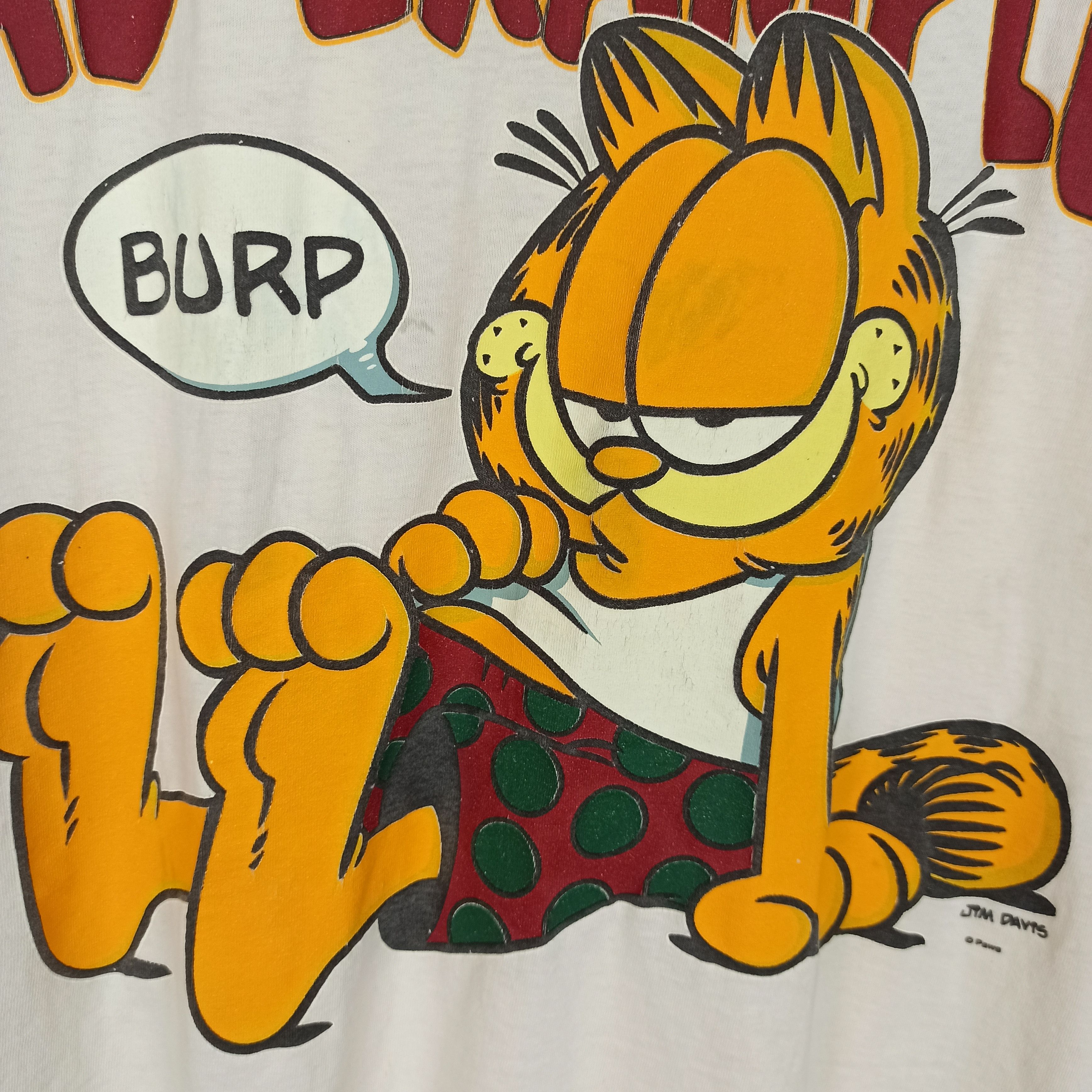 Cartoon Network Vintage 90's Distressed Garfield Big Printed Tshirt Size US XL / EU 56 / 4 - 4 Thumbnail