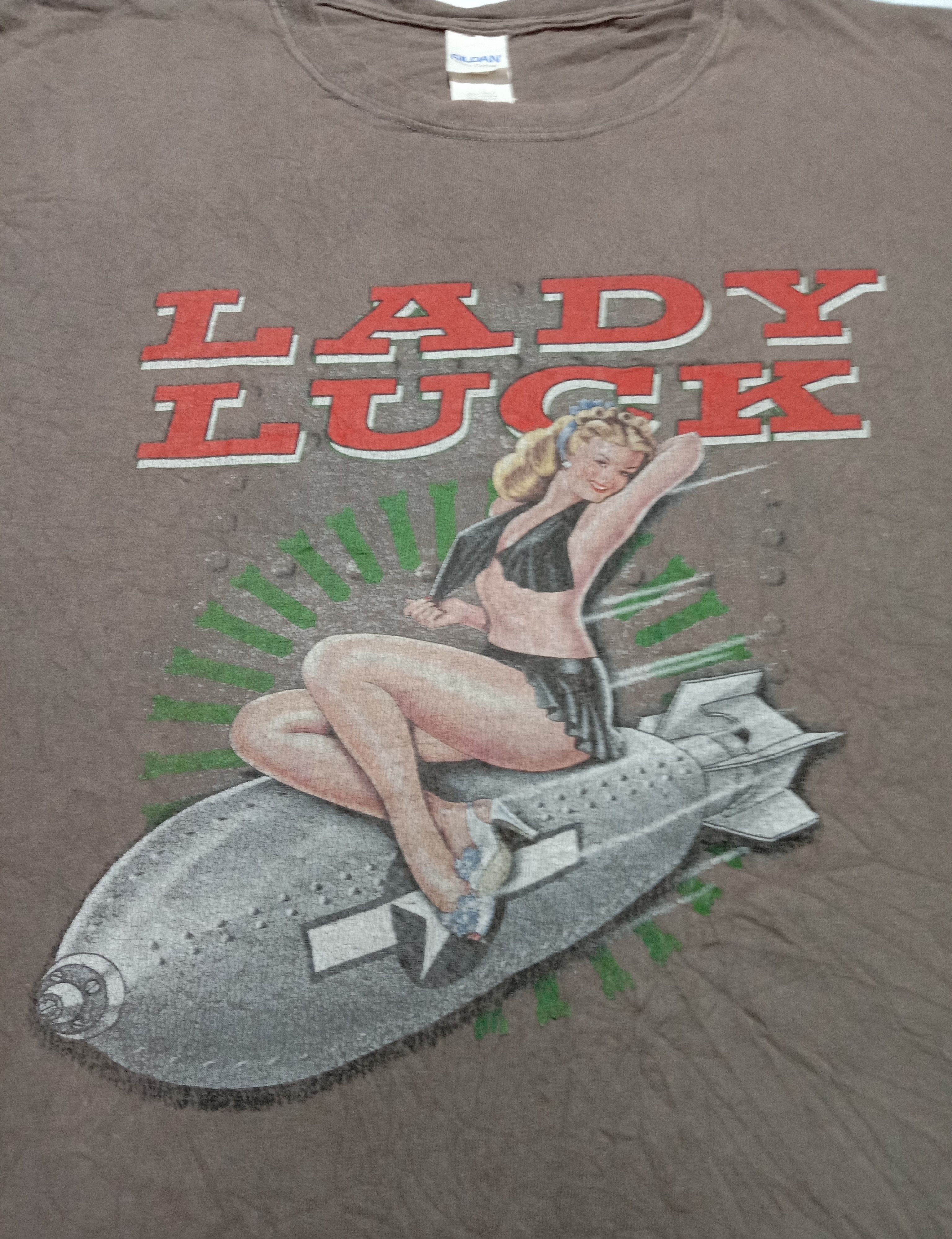Other Lady Luck Tee Sexy Girl Graphic Brown Color Size US XL / EU 56 / 4 - 2 Thumbnail