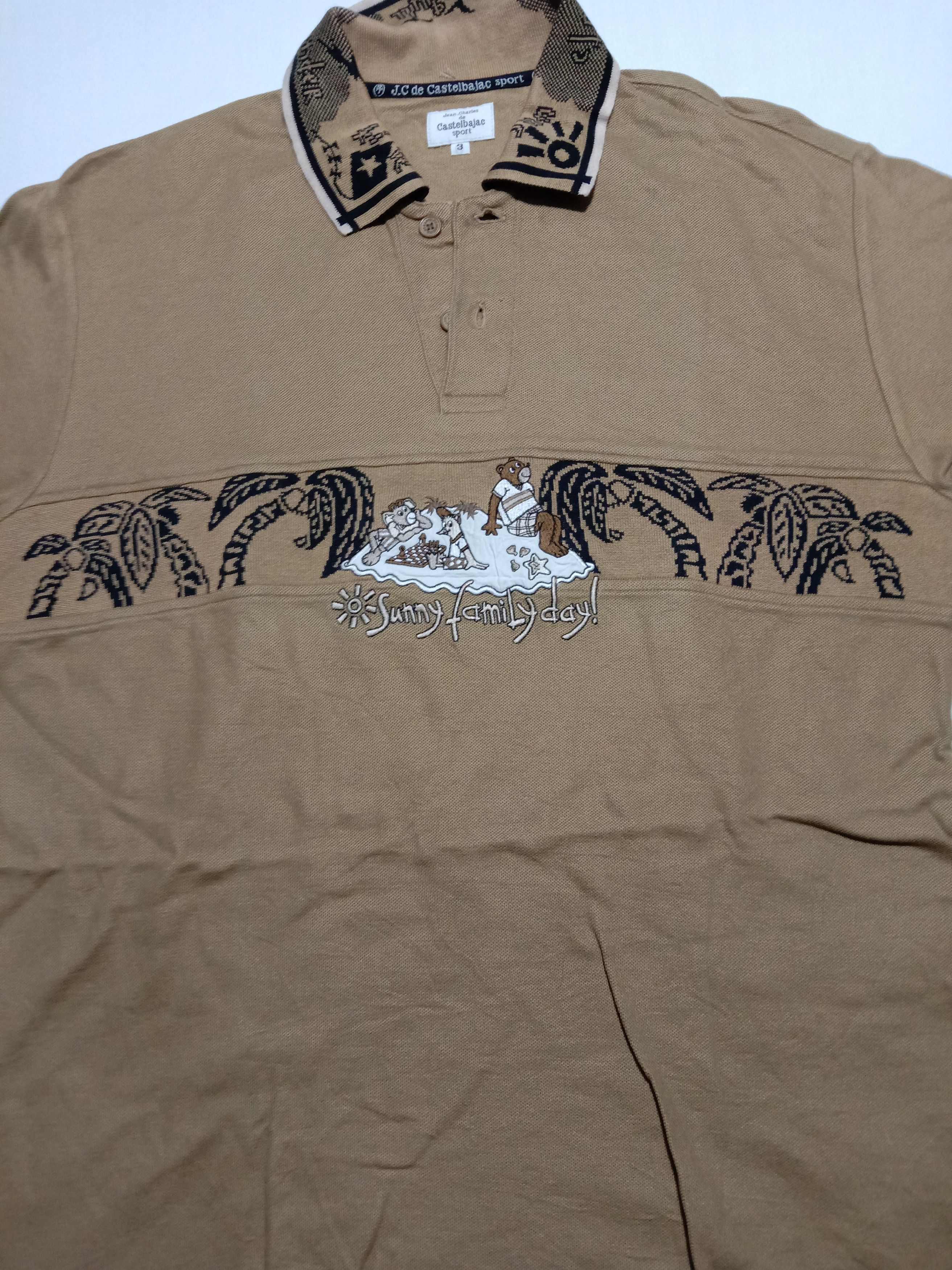 Jean Charles De Castelbajac Jeans Charles De Castelbajac Embroidery Art Polo Tee Size US M / EU 48-50 / 2 - 4 Thumbnail