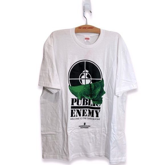 Supreme Undercover x Public Enemy “Terrordome” Tee, White, S - Tops