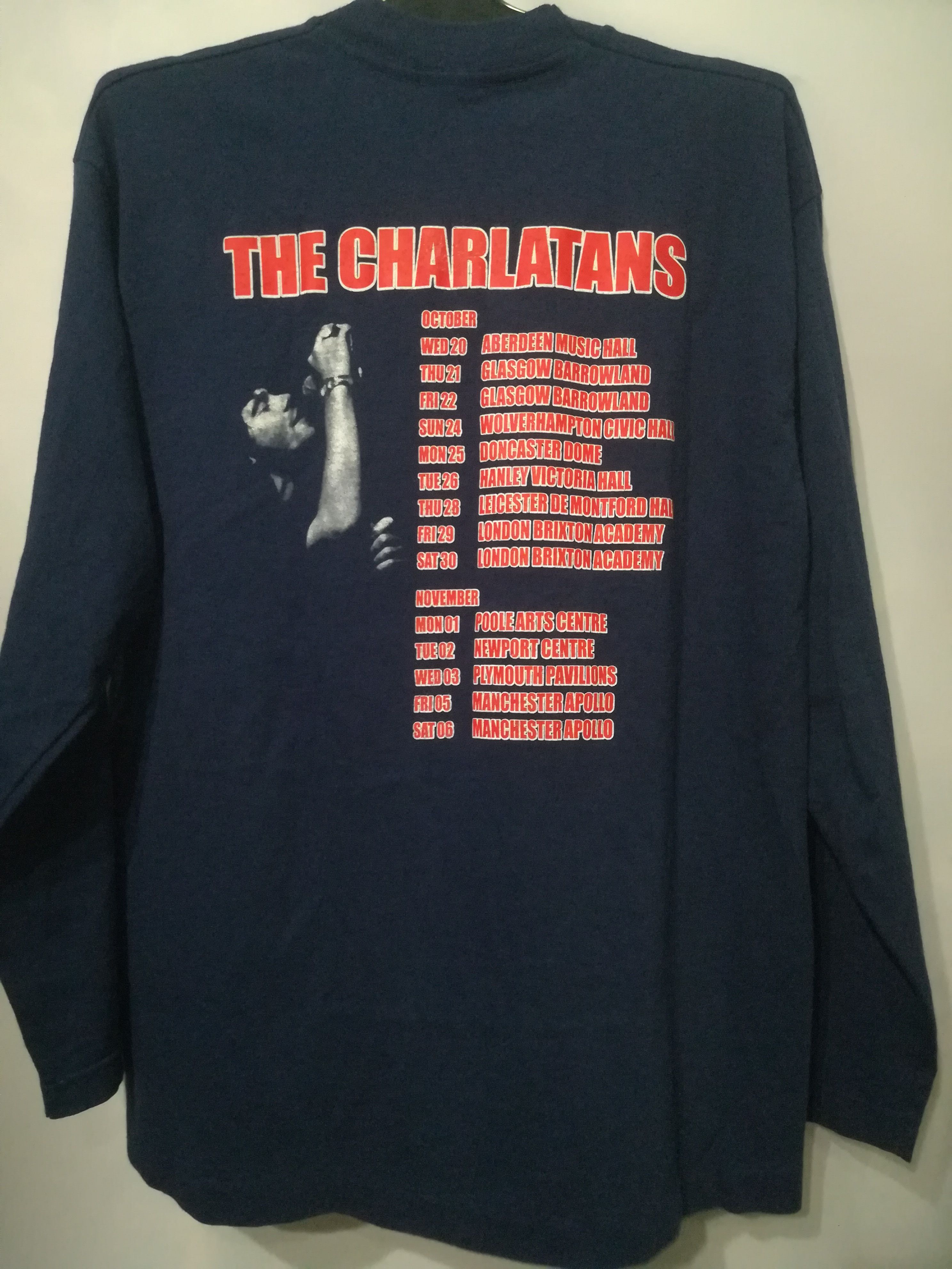 Band Tees × Vintage Vintage The Charlatans 90s Tshirt Long sleeve Size US M / EU 48-50 / 2 - 2 Thumbnail