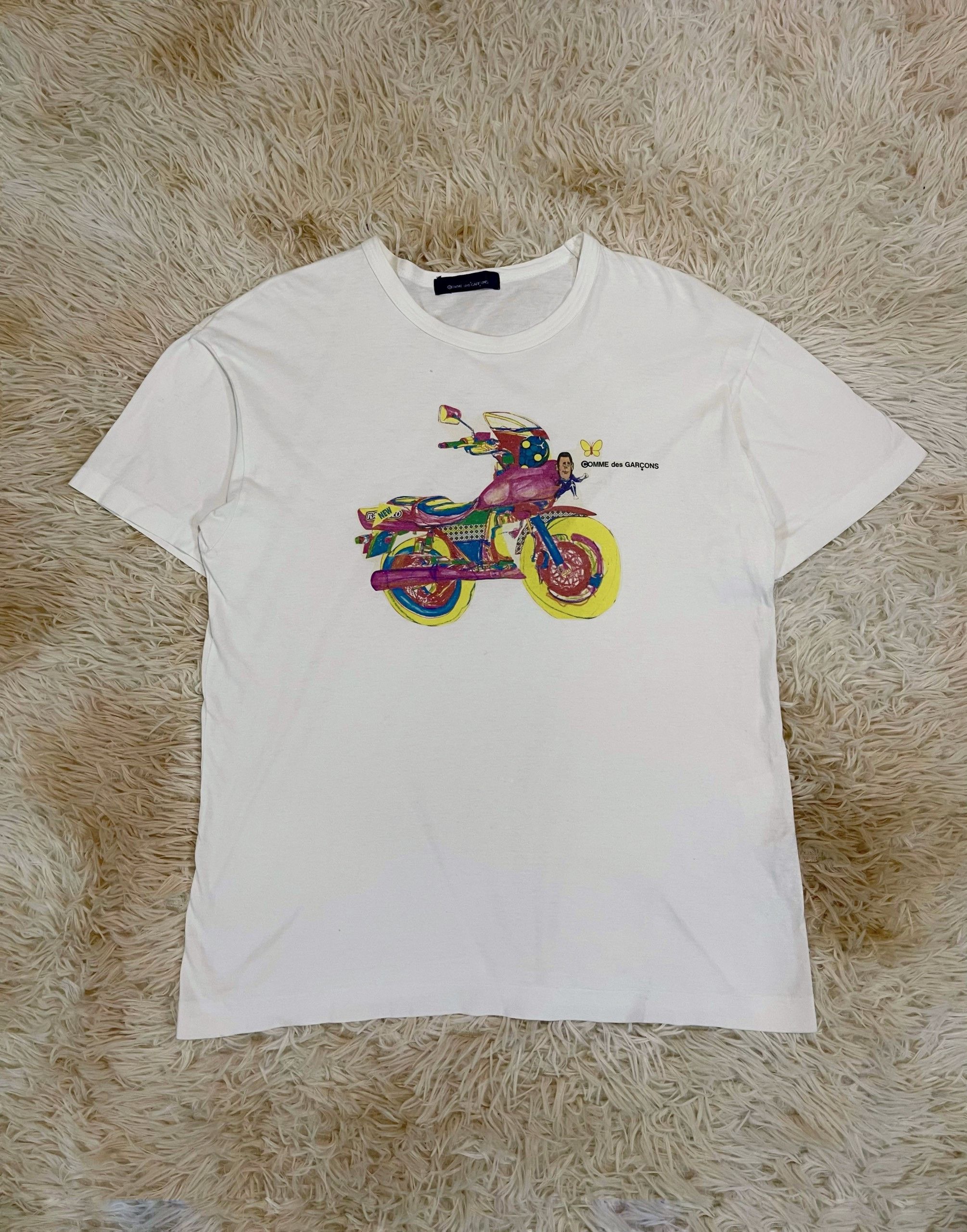 Comme des Garcons Vintage Comme Des Garcons S/S2000 "Motorbike" T-Shirt Size US S / EU 44-46 / 1 - 1 Thumbnail
